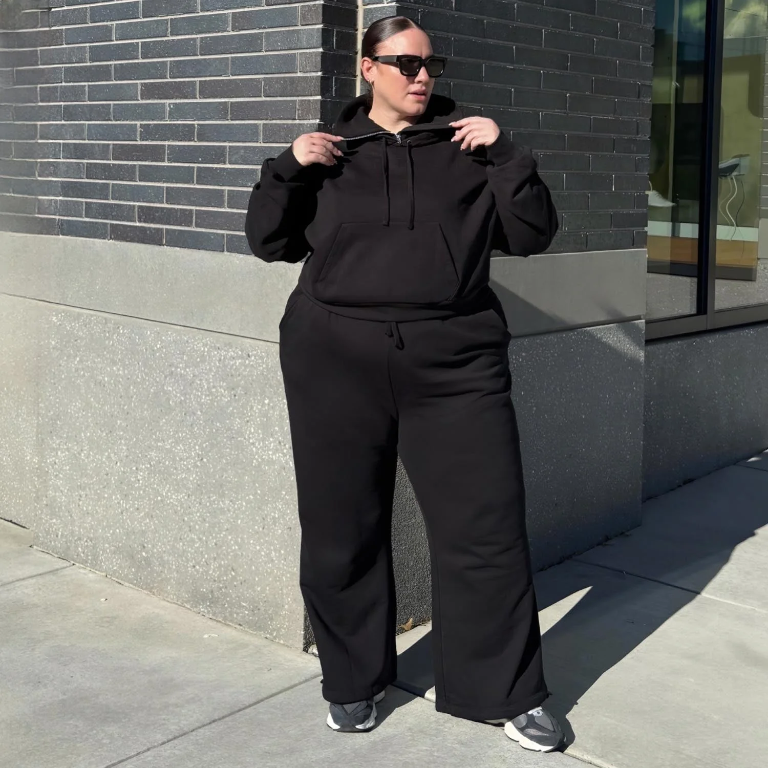 Organic Cotton Adjustable Joggers - Black - Zenithce