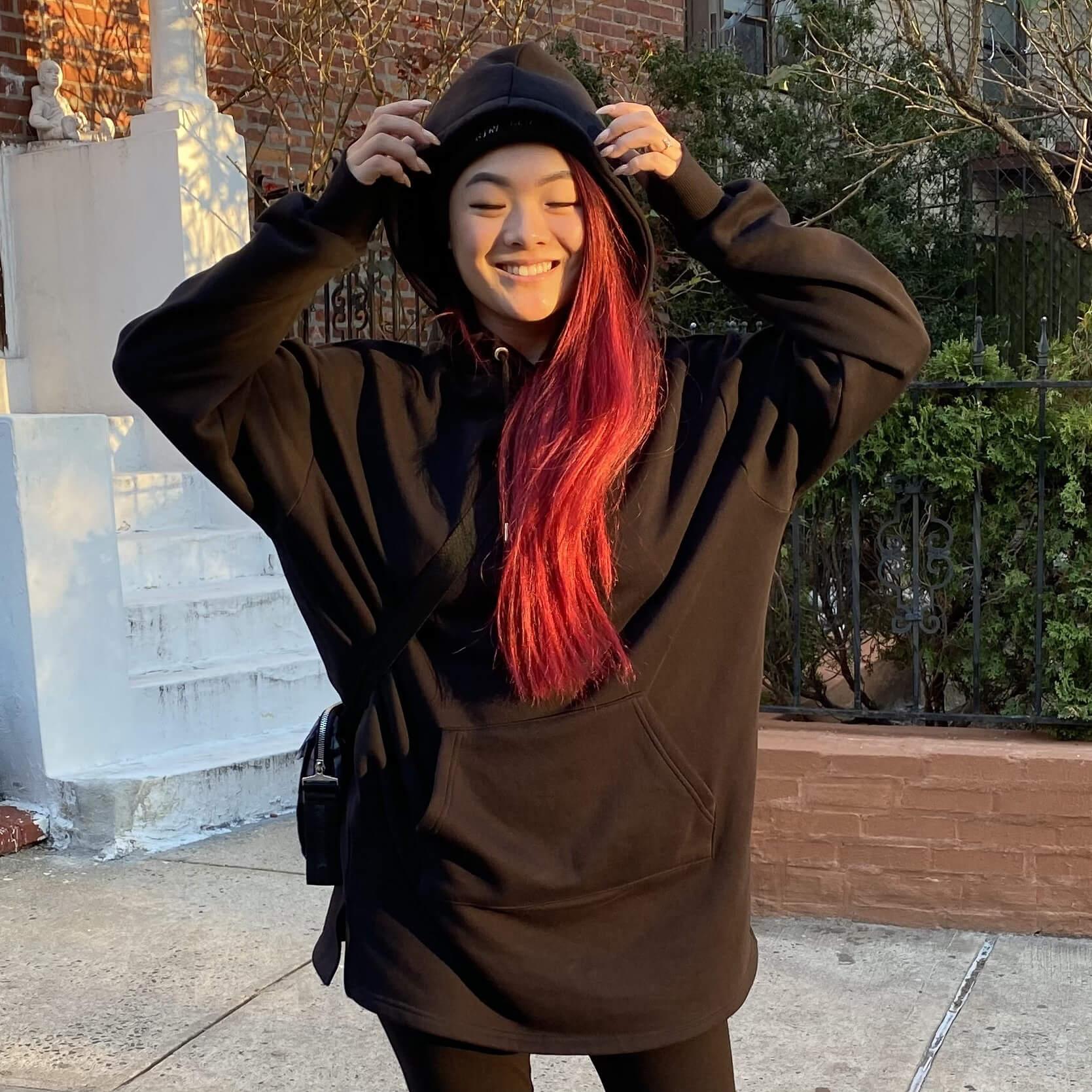 Organic Cotton Longline Hoodie - Zenithce