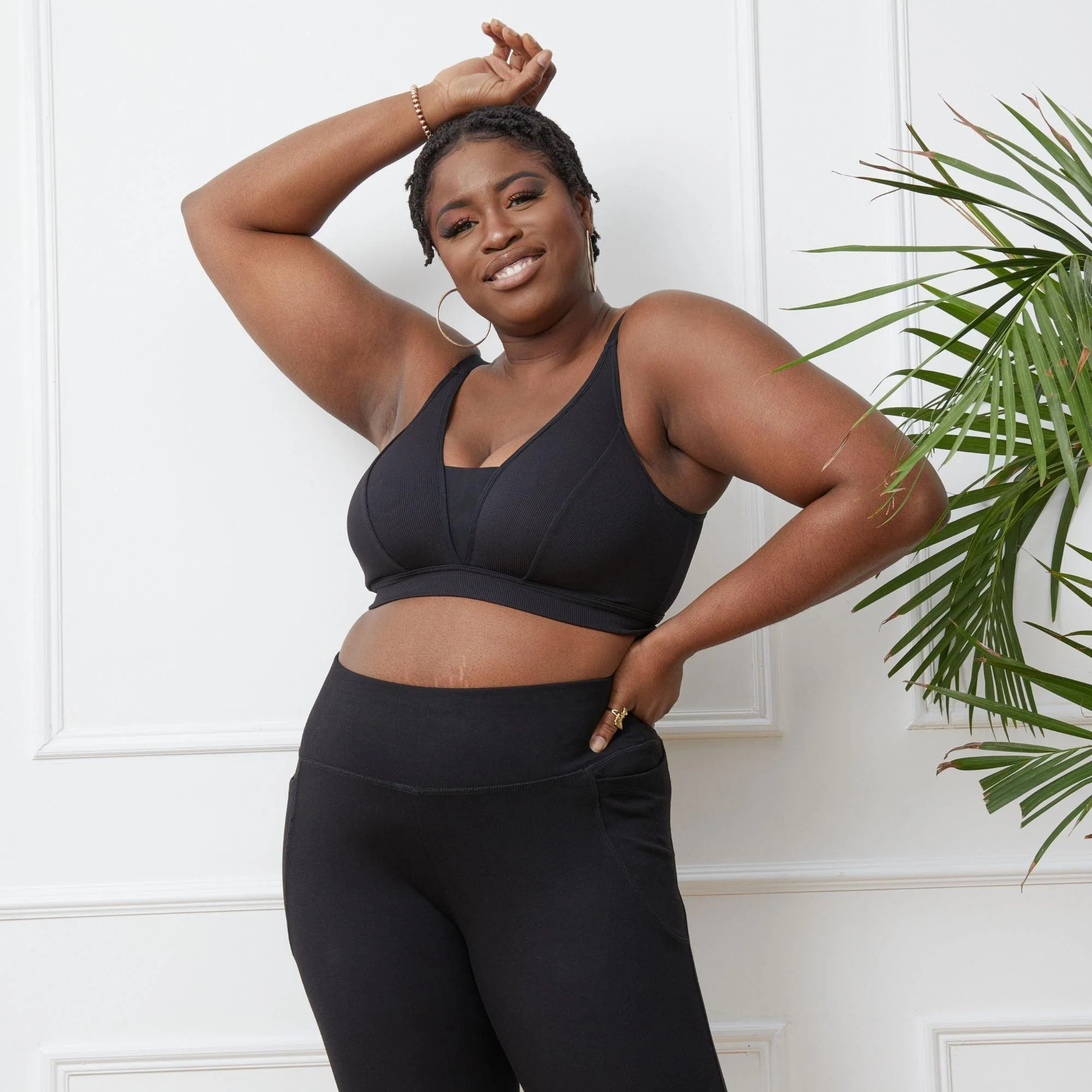 Everyday Ribbed Bra - Black - Zenithce