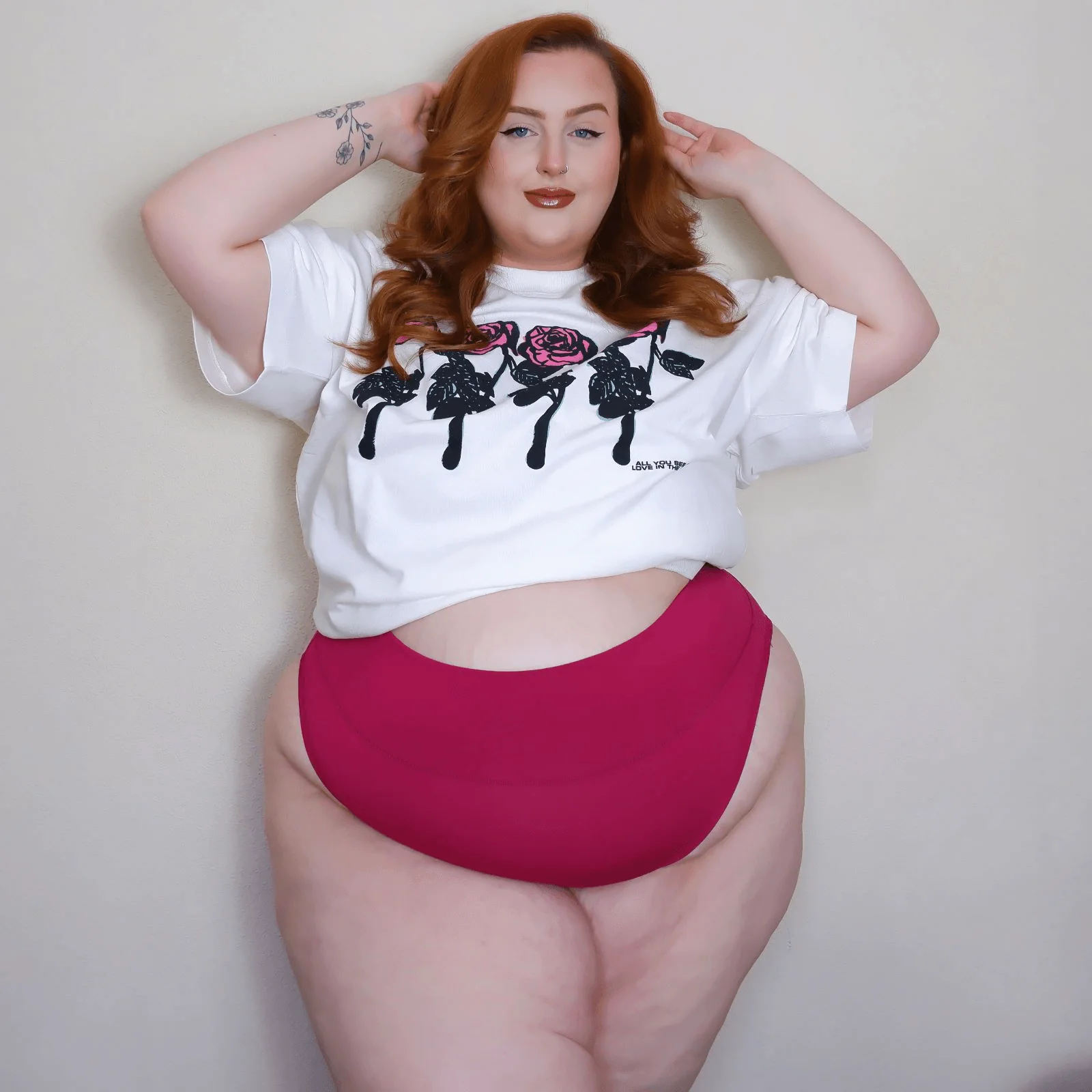 Organic Cotton Super High Leg Knickers - Raspberry Pie - Zenithce