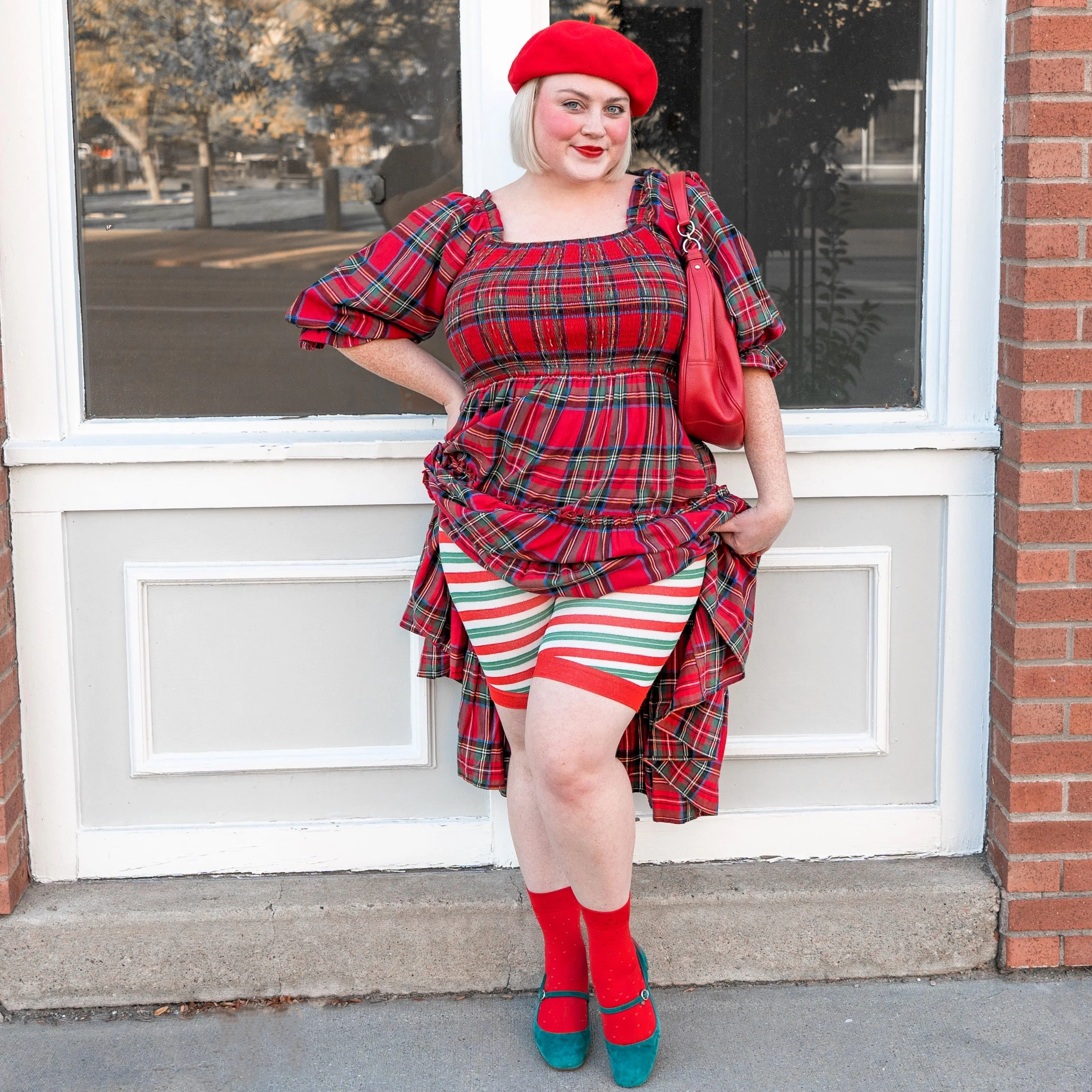 Christmas Chub Rub Shorts - Candied - Zenithce