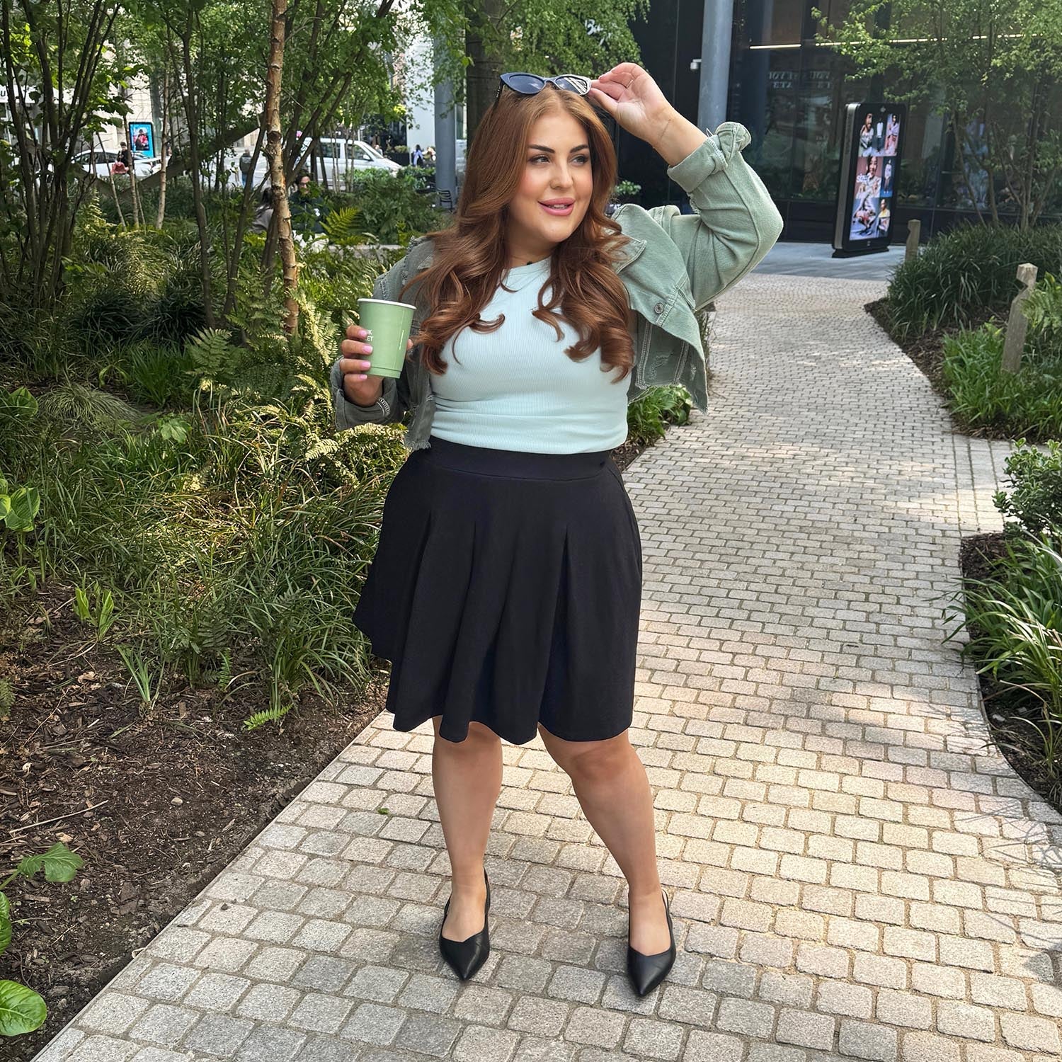 Petal Pleated Skirt - Black - Zenithce