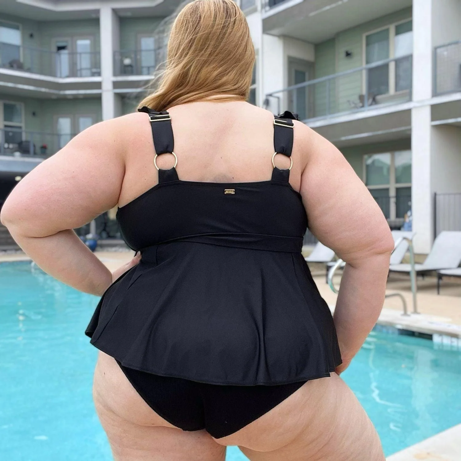 Beam Me Up Tankini Top - Black - Zenithce