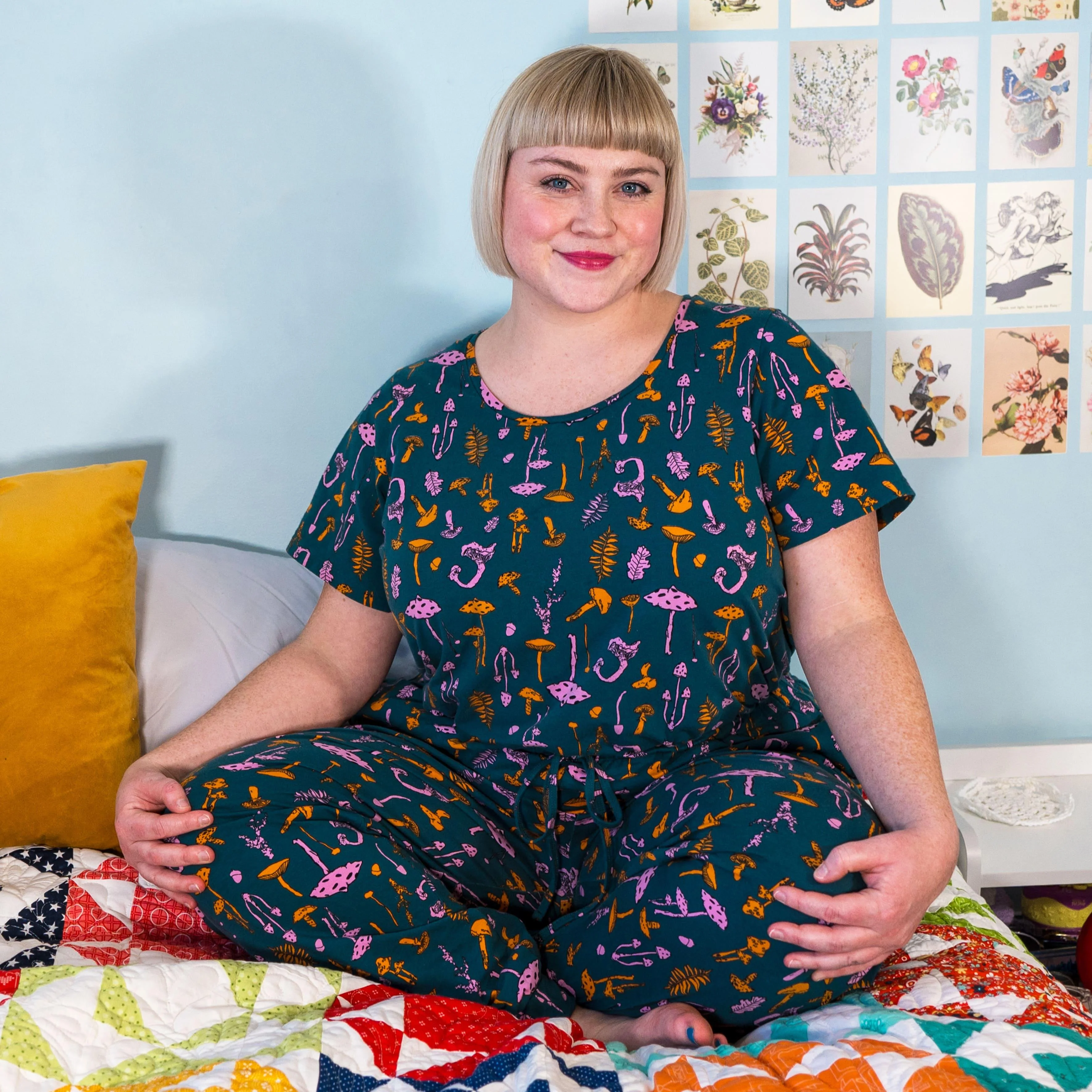 Organic Cotton PJ Top - Mushie Patch - Zenithce