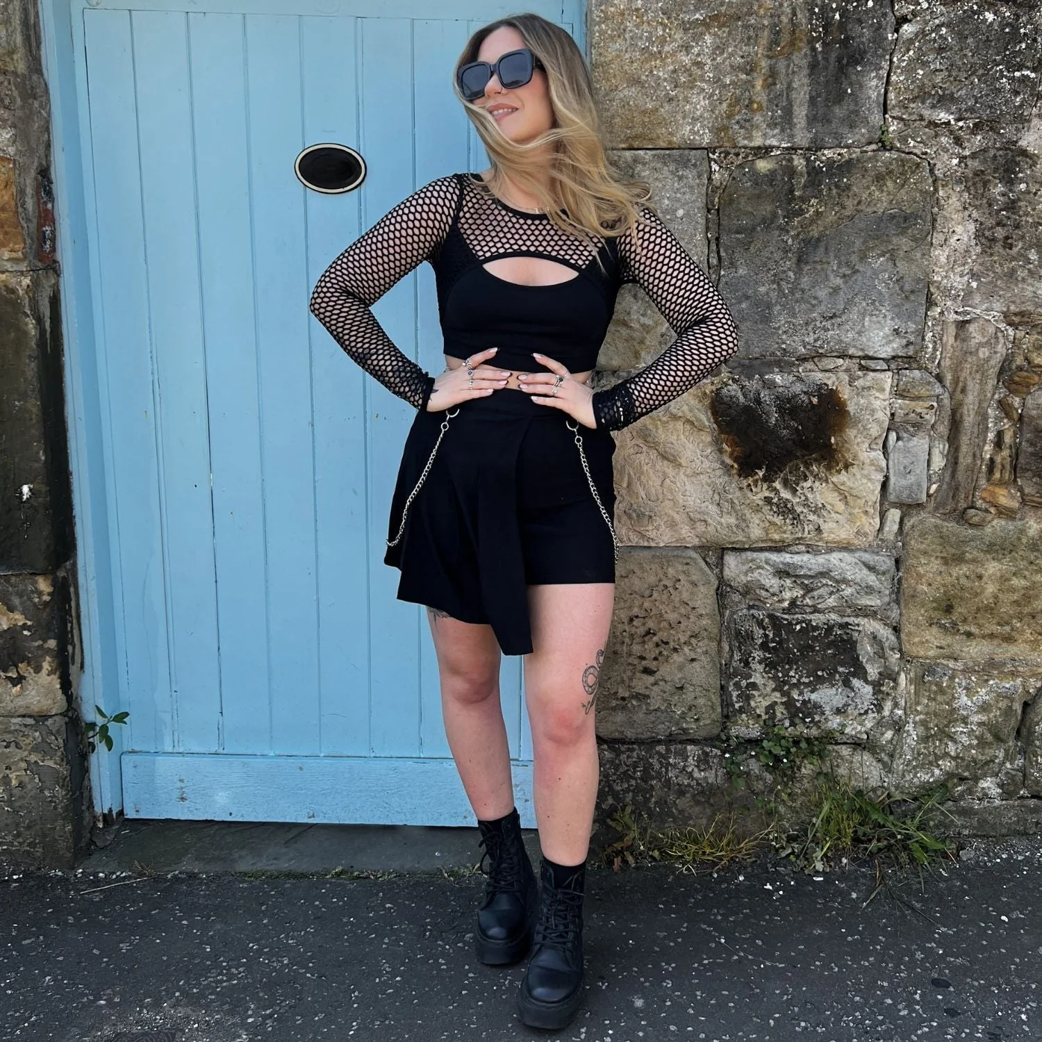 Fishnet Top - Alanis - Black - Zenithce