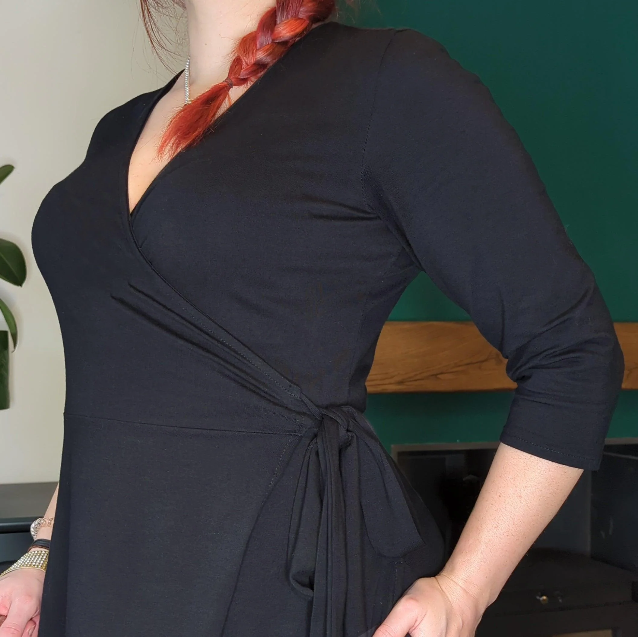 Wrap Dress - Black - Zenithce