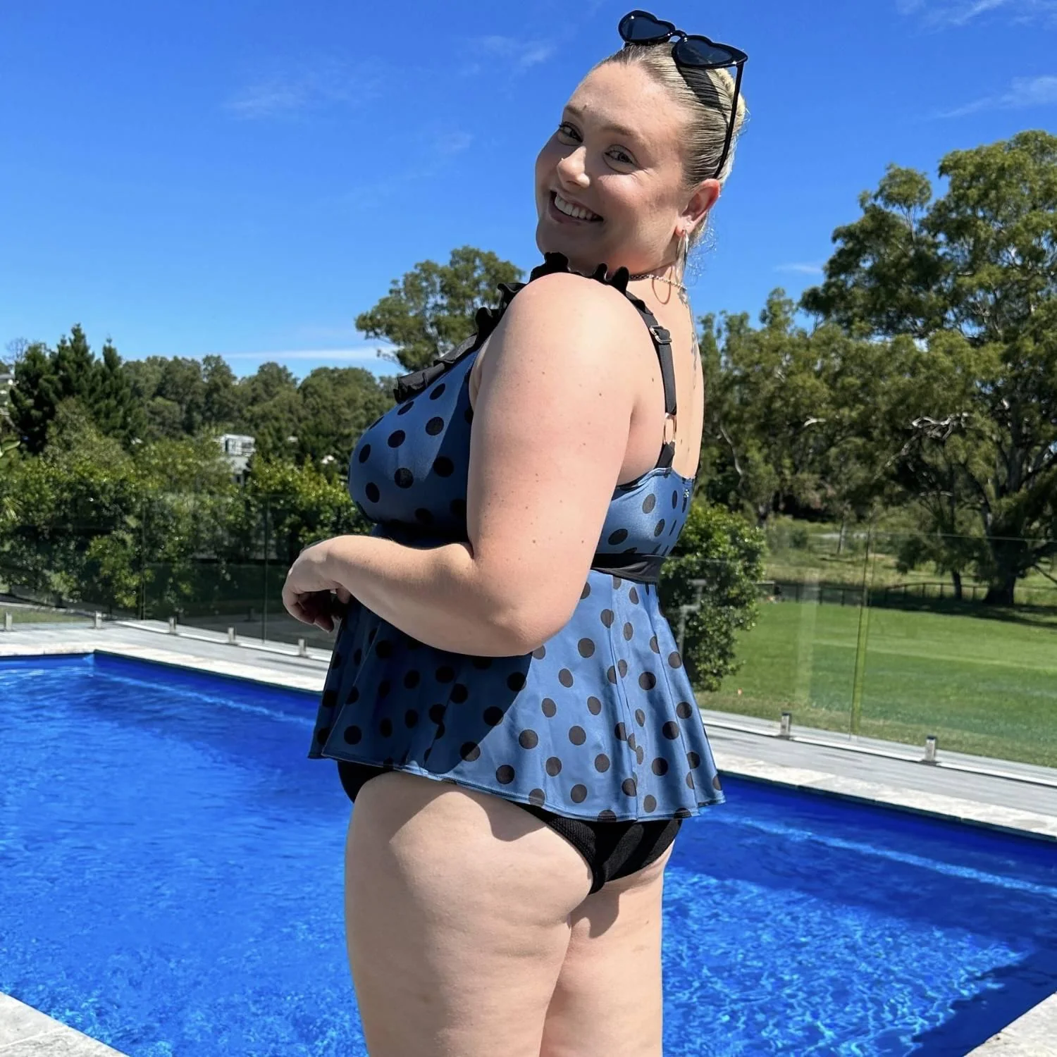 Beam Me Up Tankini Top - Polka - Zenithce