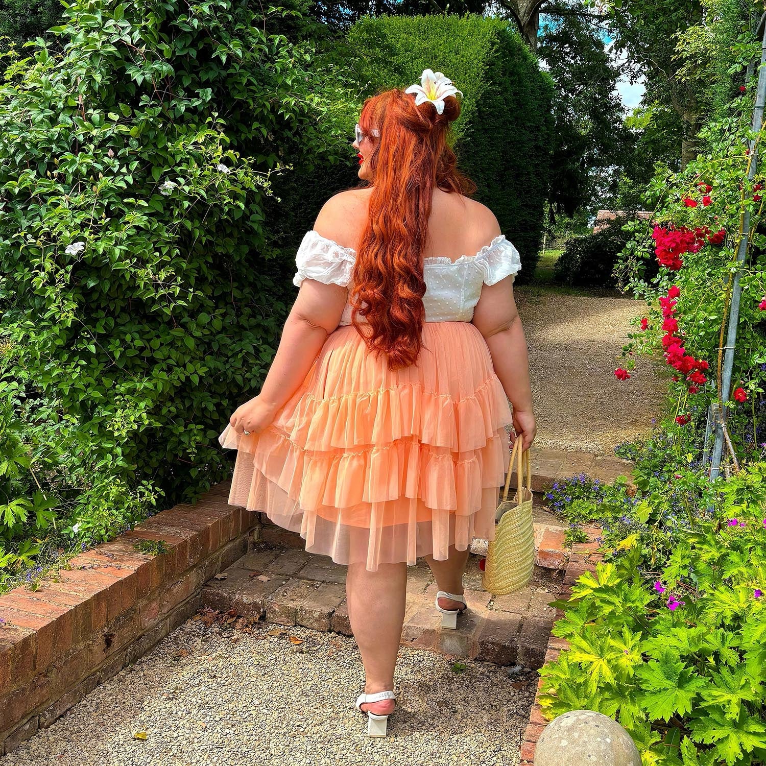 Mesh Skirt - Peach Mousse - Zenithce