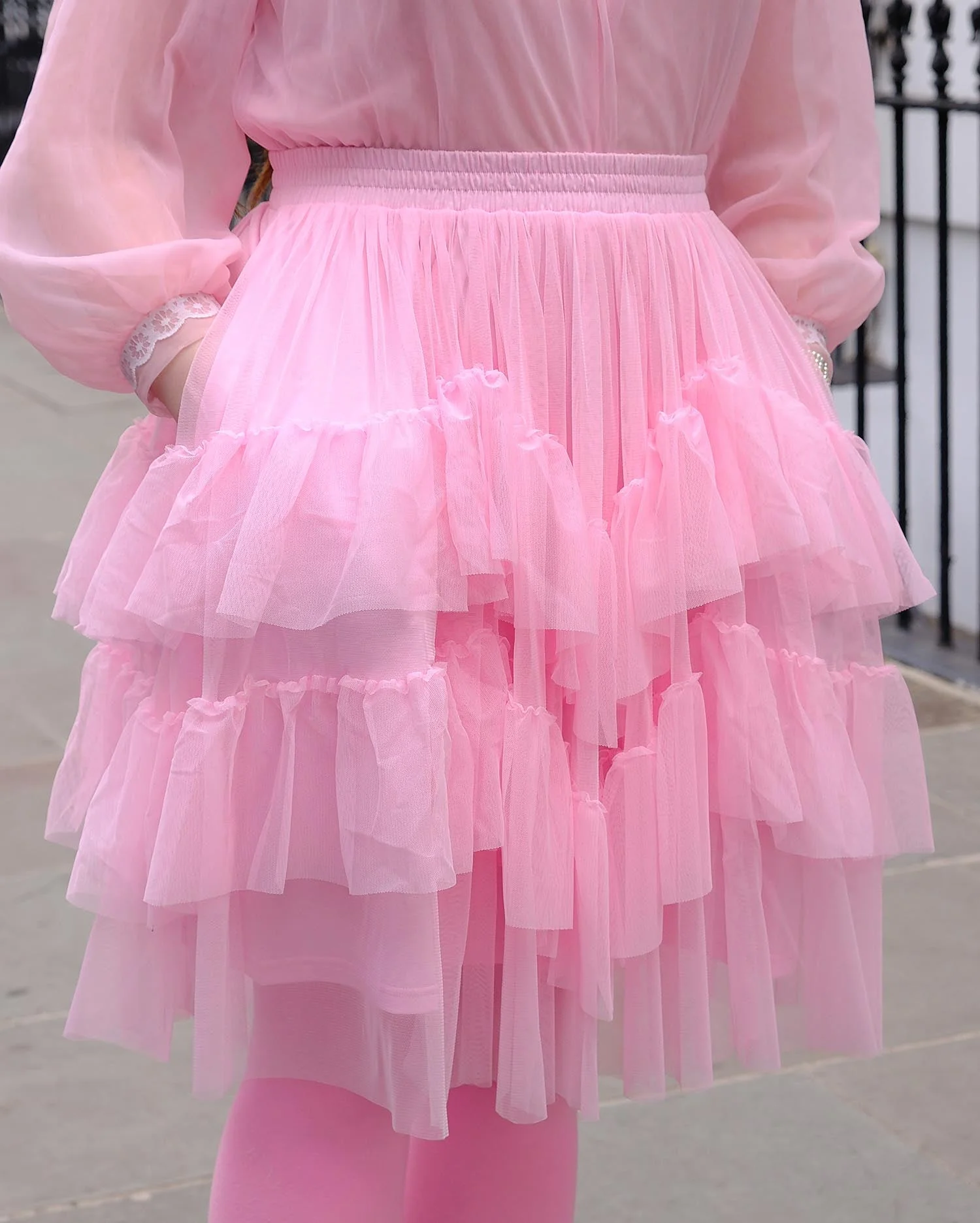 Mesh Skirt - Flushing Pink - Zenithce