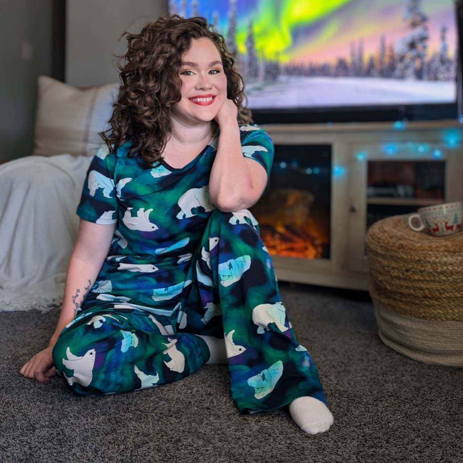 Organic Cotton PJ Bottoms - Polar Bears - Zenithce