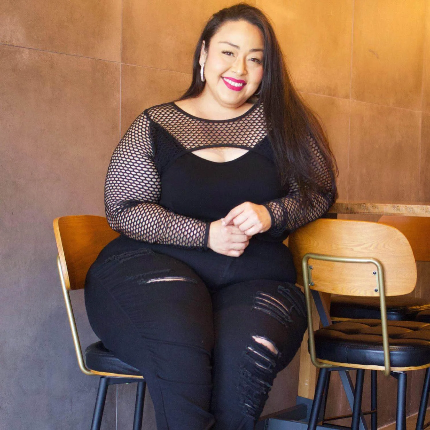 Fishnet Top - Alanis - Black - Zenithce