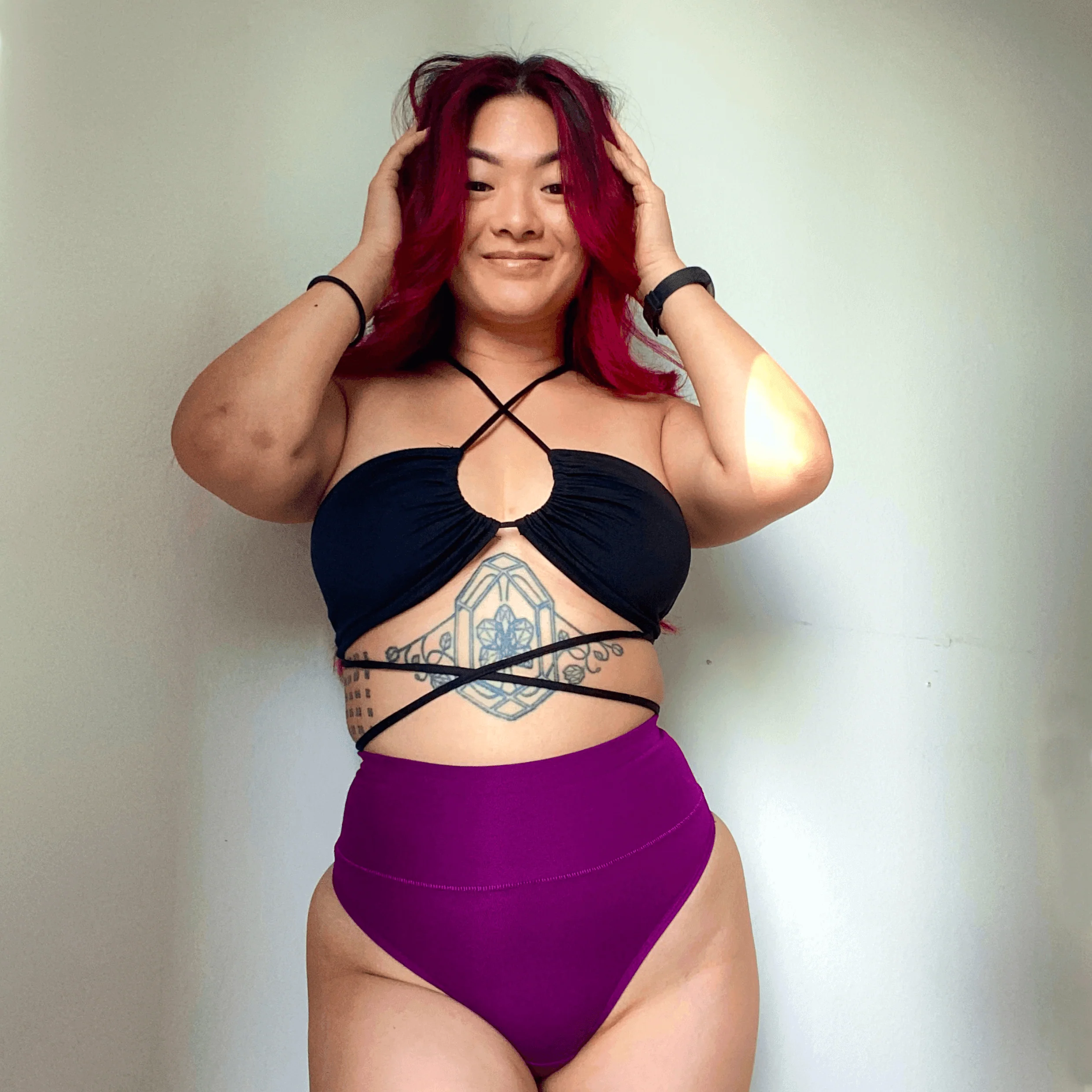 Organic Cotton Thong - Figgy Pudding - Zenithce