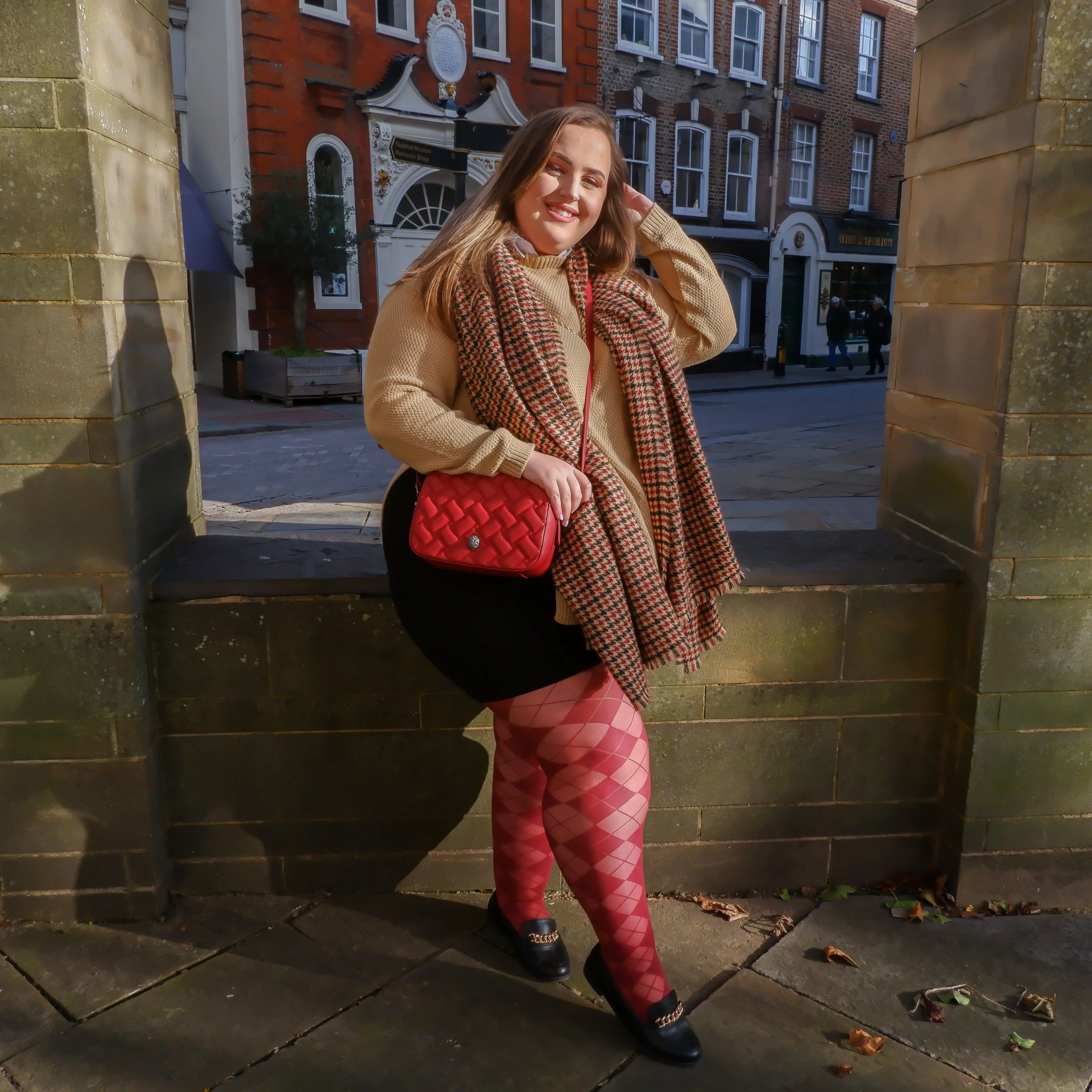 Diamond Tights - Burgundy - Zenithce