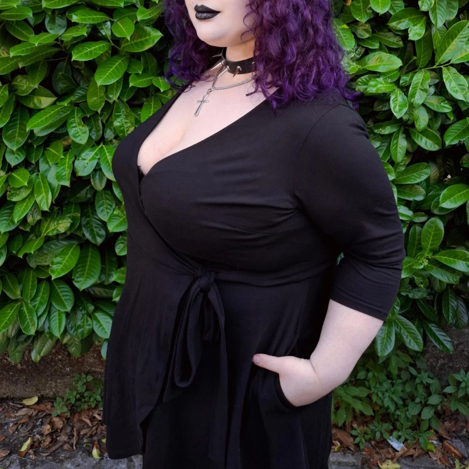 Mini Wrap Dress - Black - Zenithce