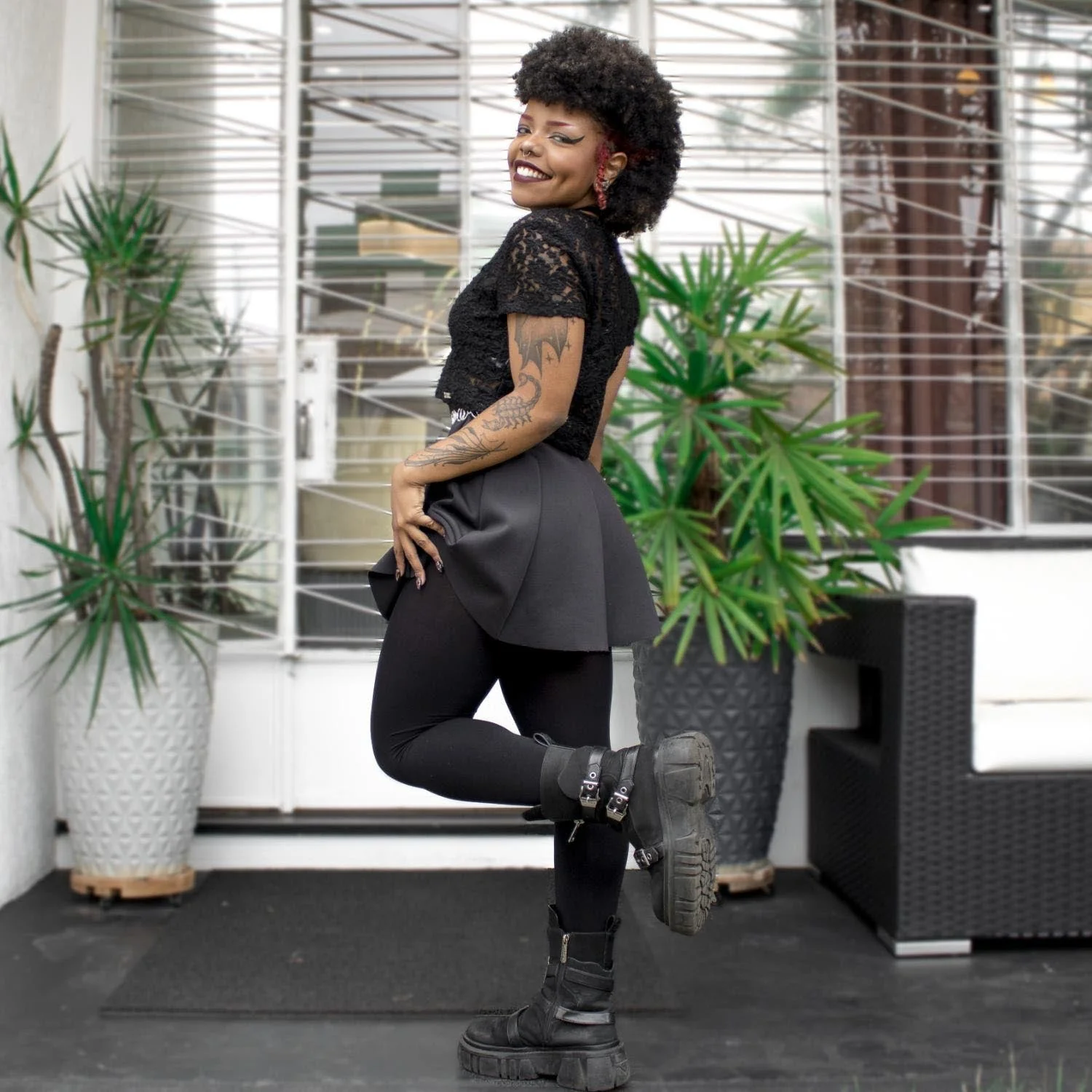 80 Denier Castor Oil Tights - Black - Zenithce