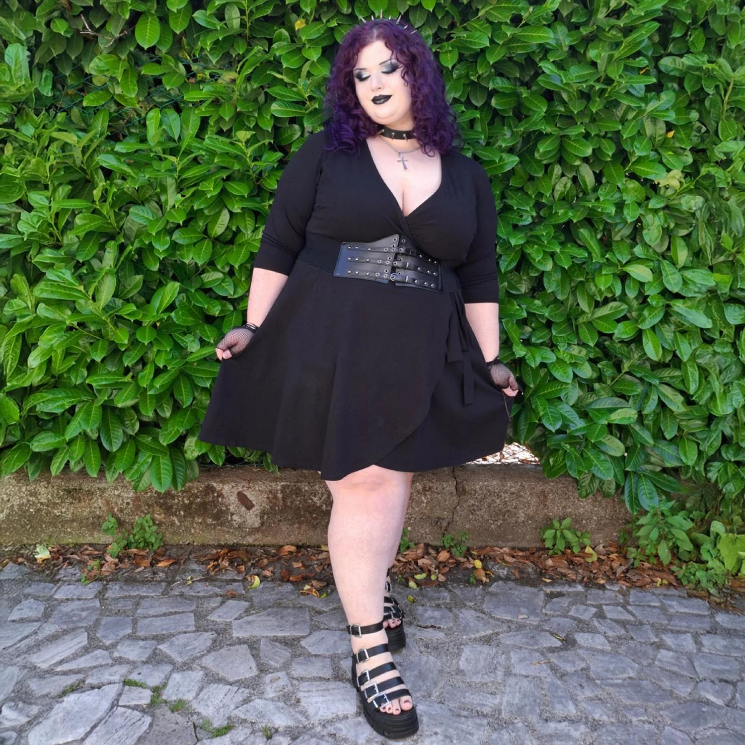 Mini Wrap Dress - Black - Zenithce