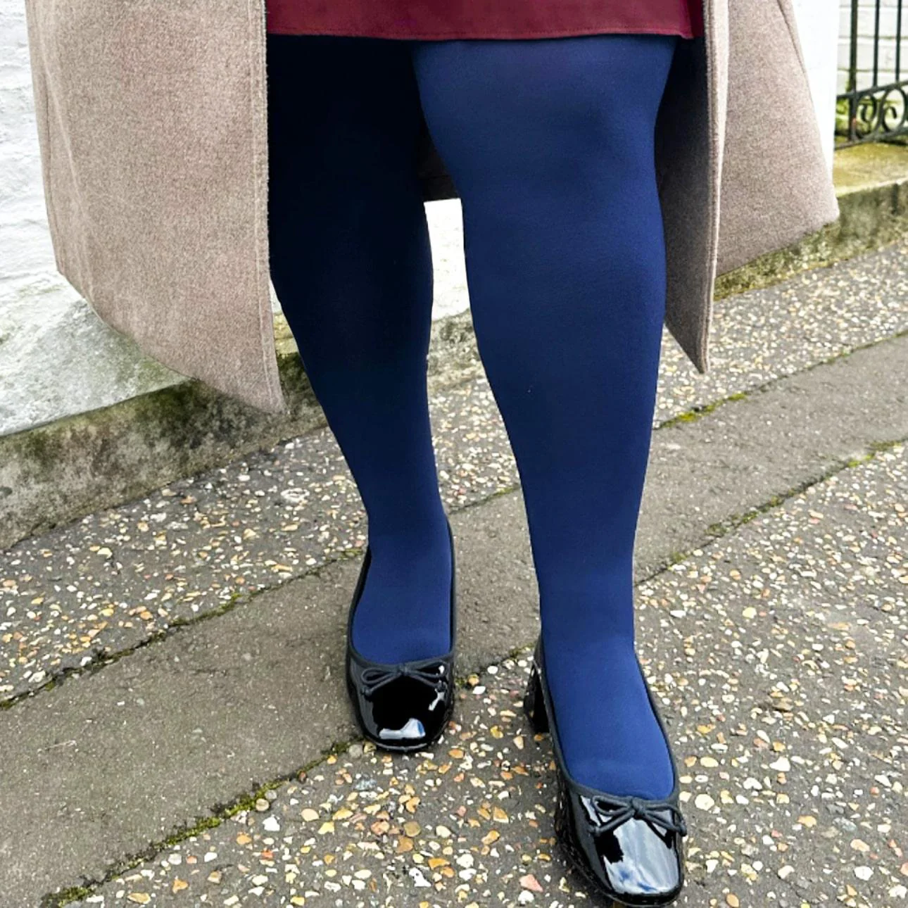 Huggy Light Compression Tights - Navy - Zenithce