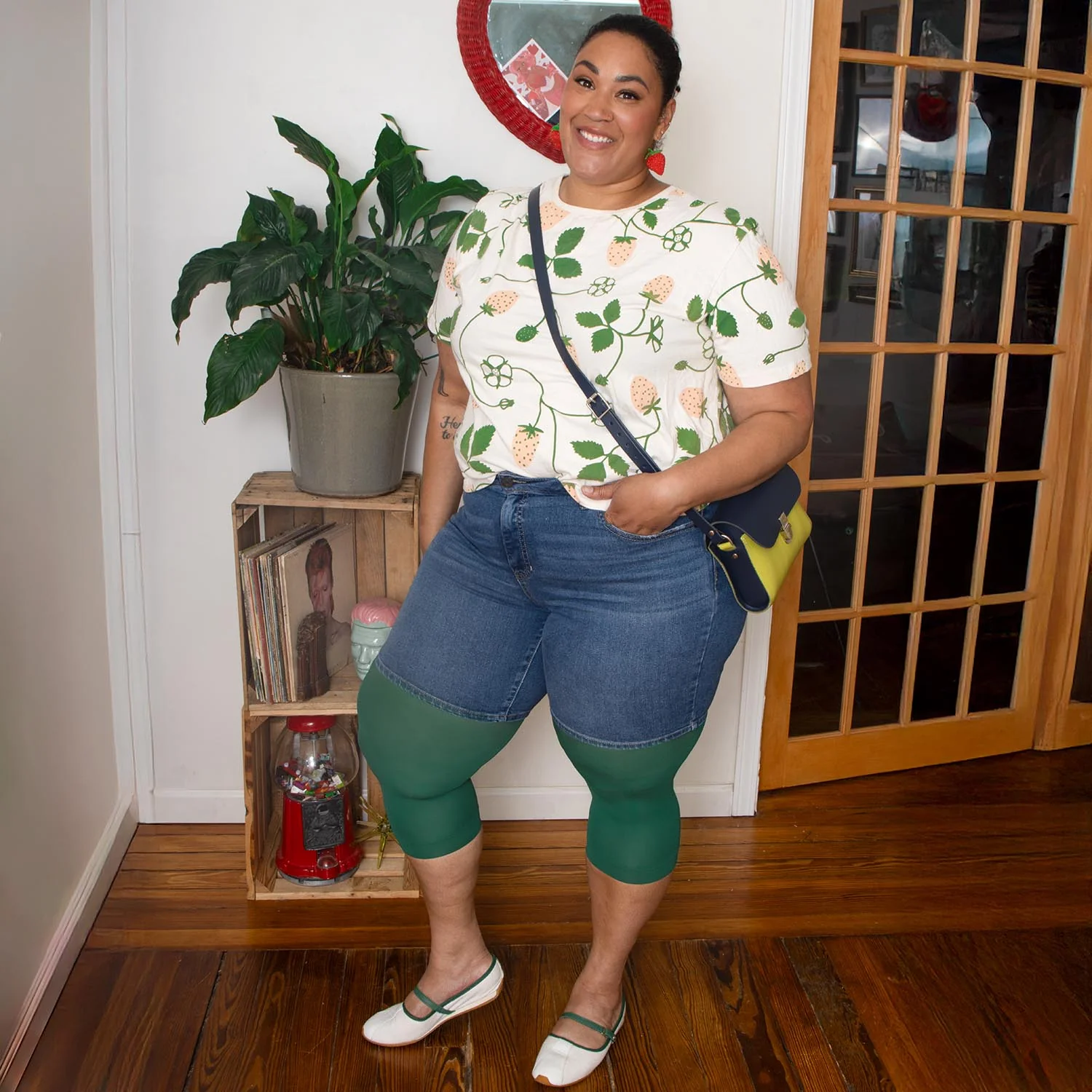 Stay Cool Capri Tights - Foliage - Zenithce