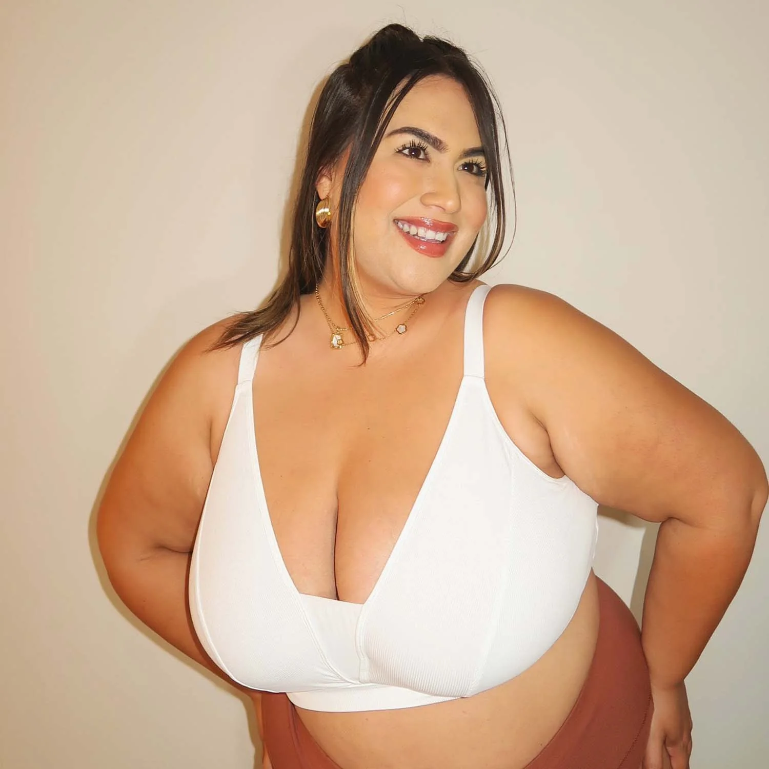 Everyday Ribbed Bra - White - Zenithce