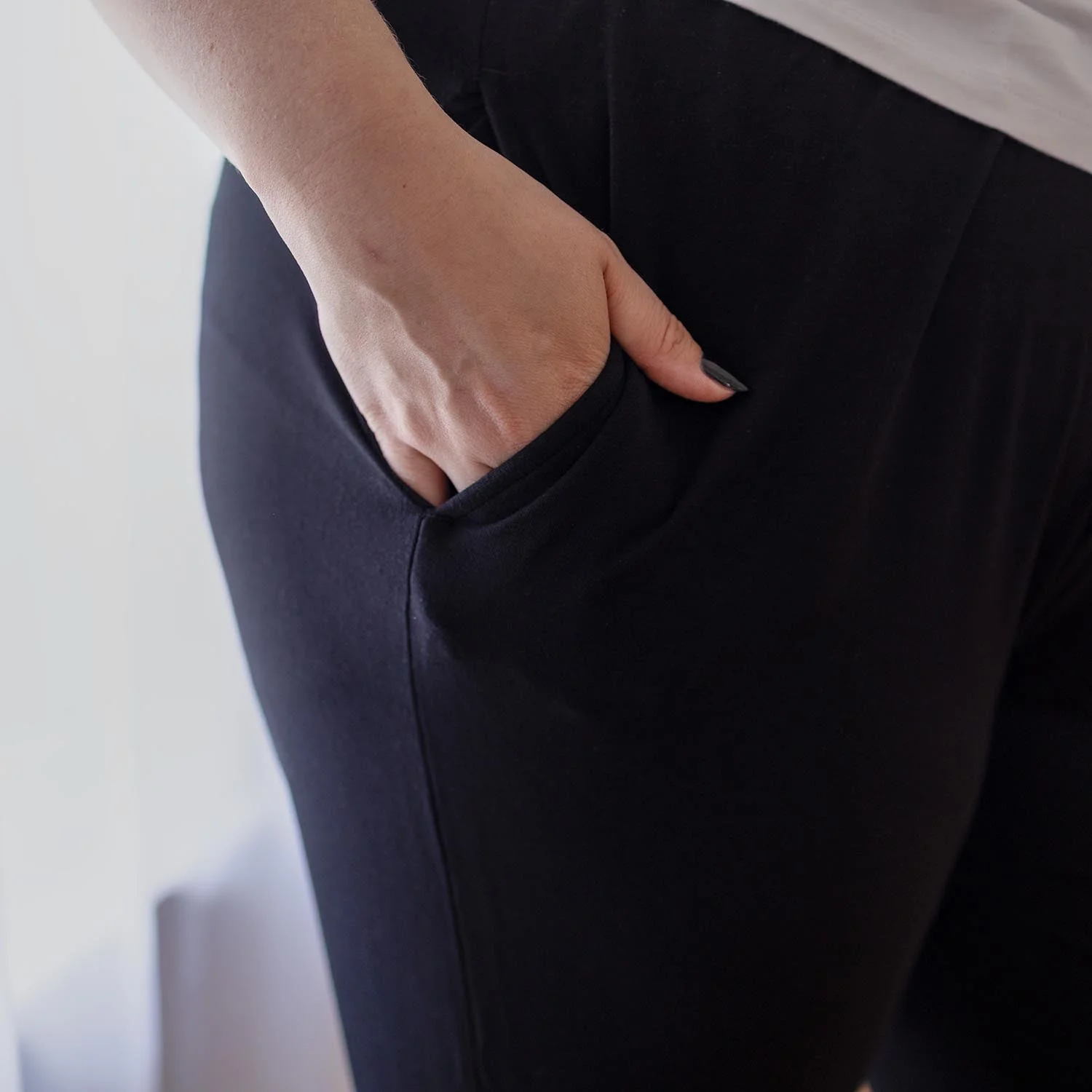 Bamboo Lounge Joggers - Black - Zenithce