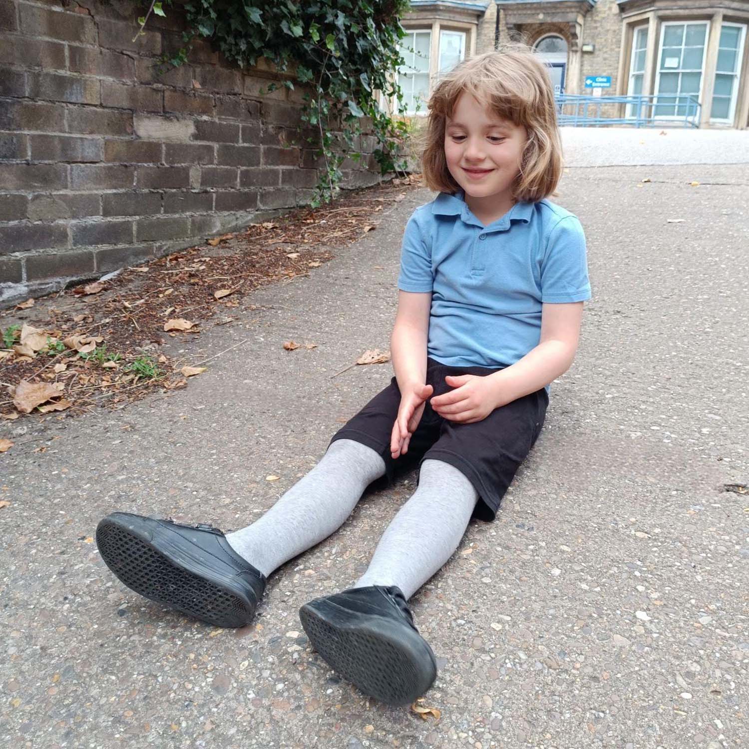 Kids Cotton Tights - Marl Grey - Zenithce