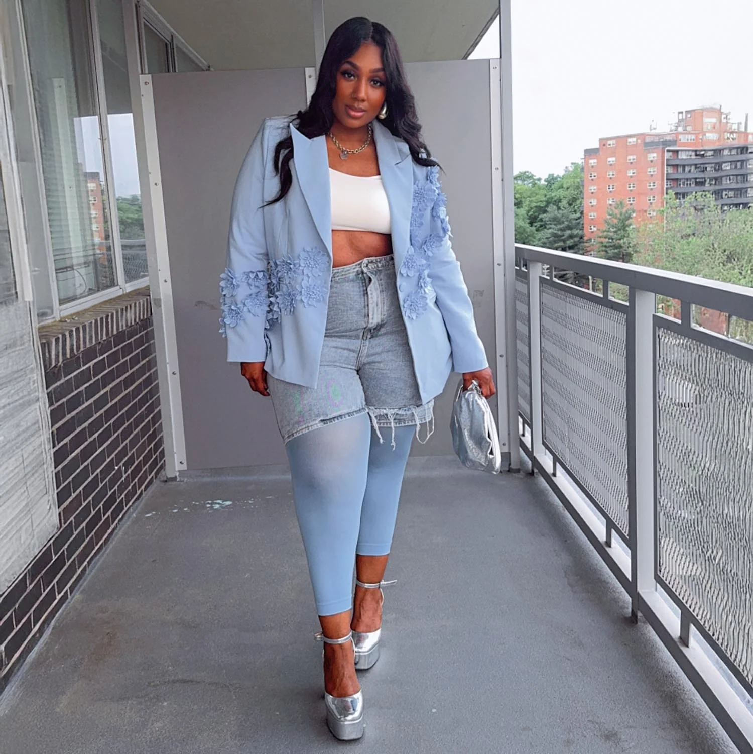 Stay Cool Capri Tights - Ice Blast - Zenithce