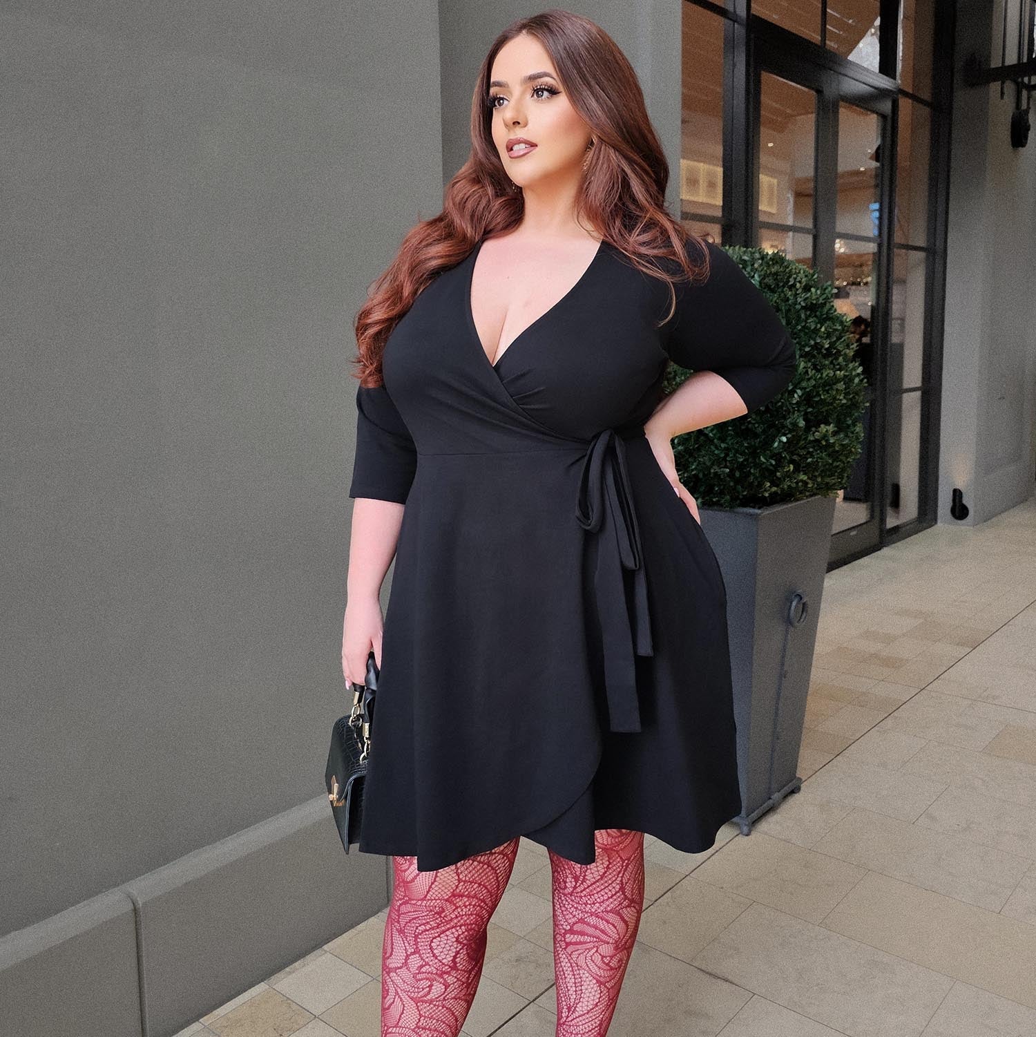 Mini Wrap Dress - Black - Zenithce