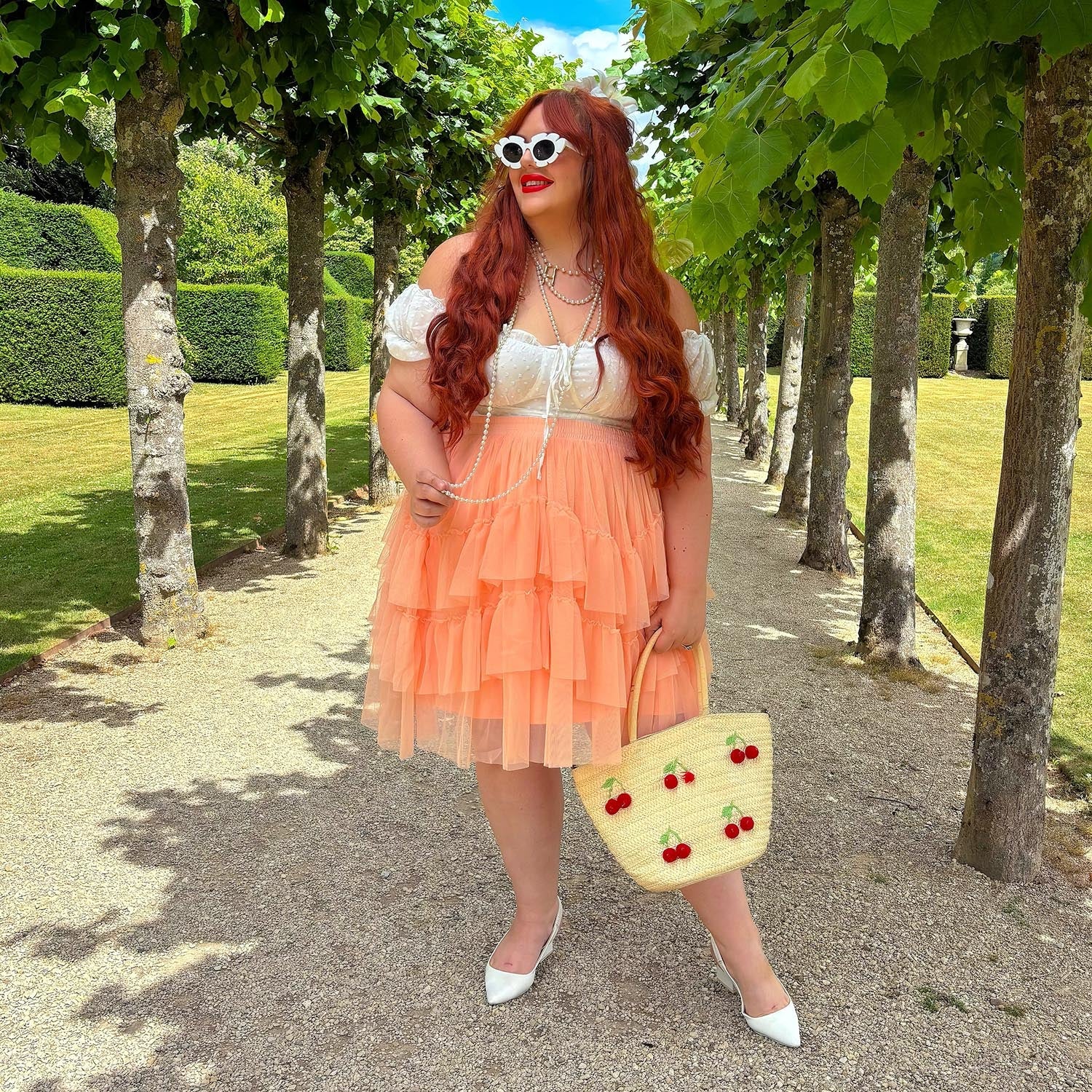 Mesh Skirt - Peach Mousse - Zenithce