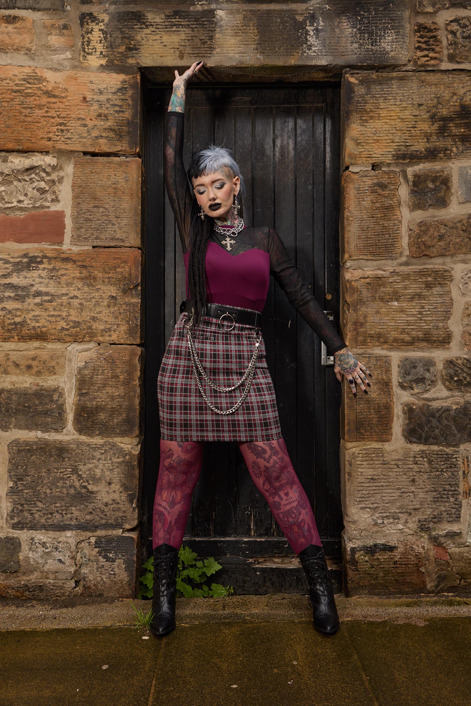 Plaid Mini Skirt - Bonnie - Zenithce