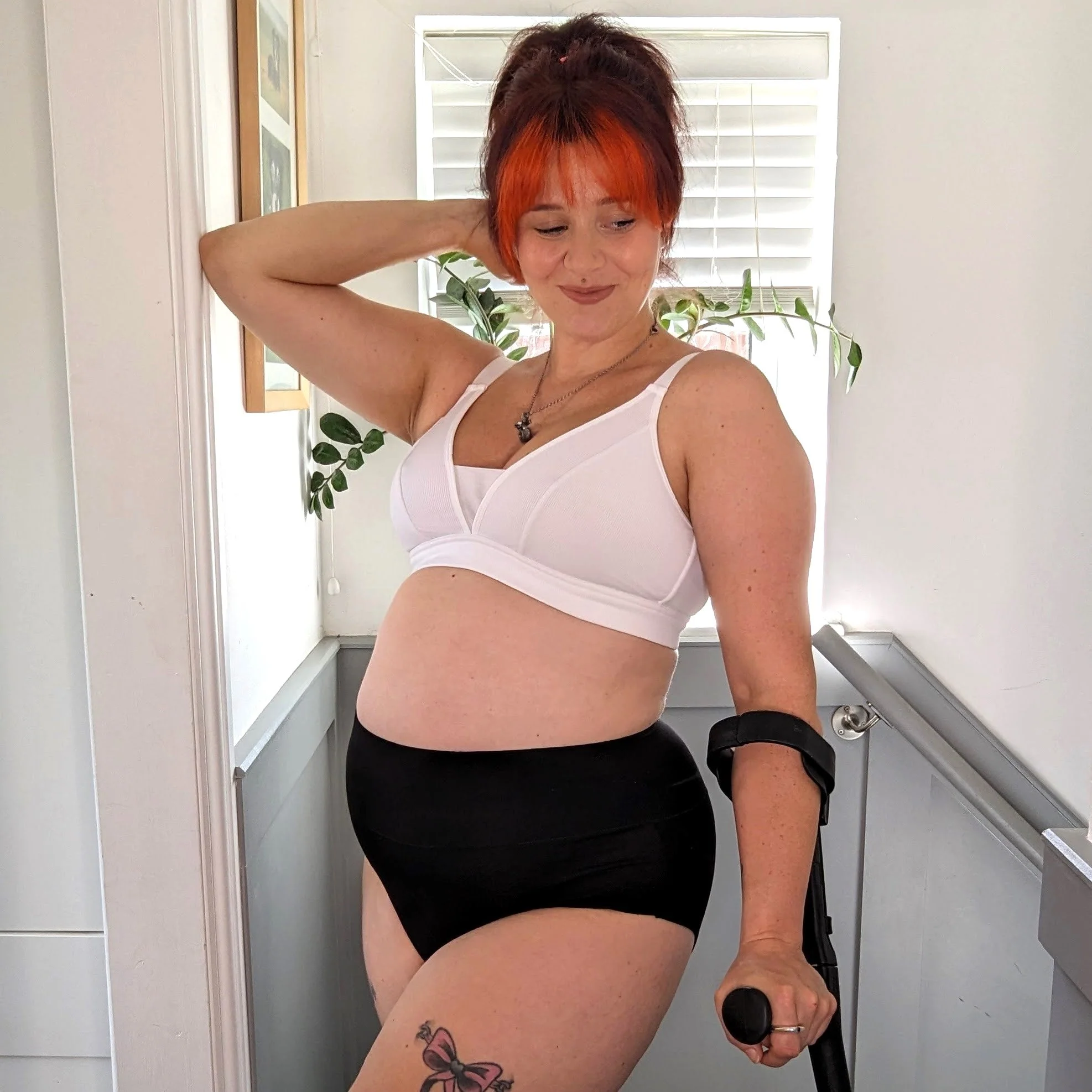 Everyday Ribbed Bra - White - Zenithce