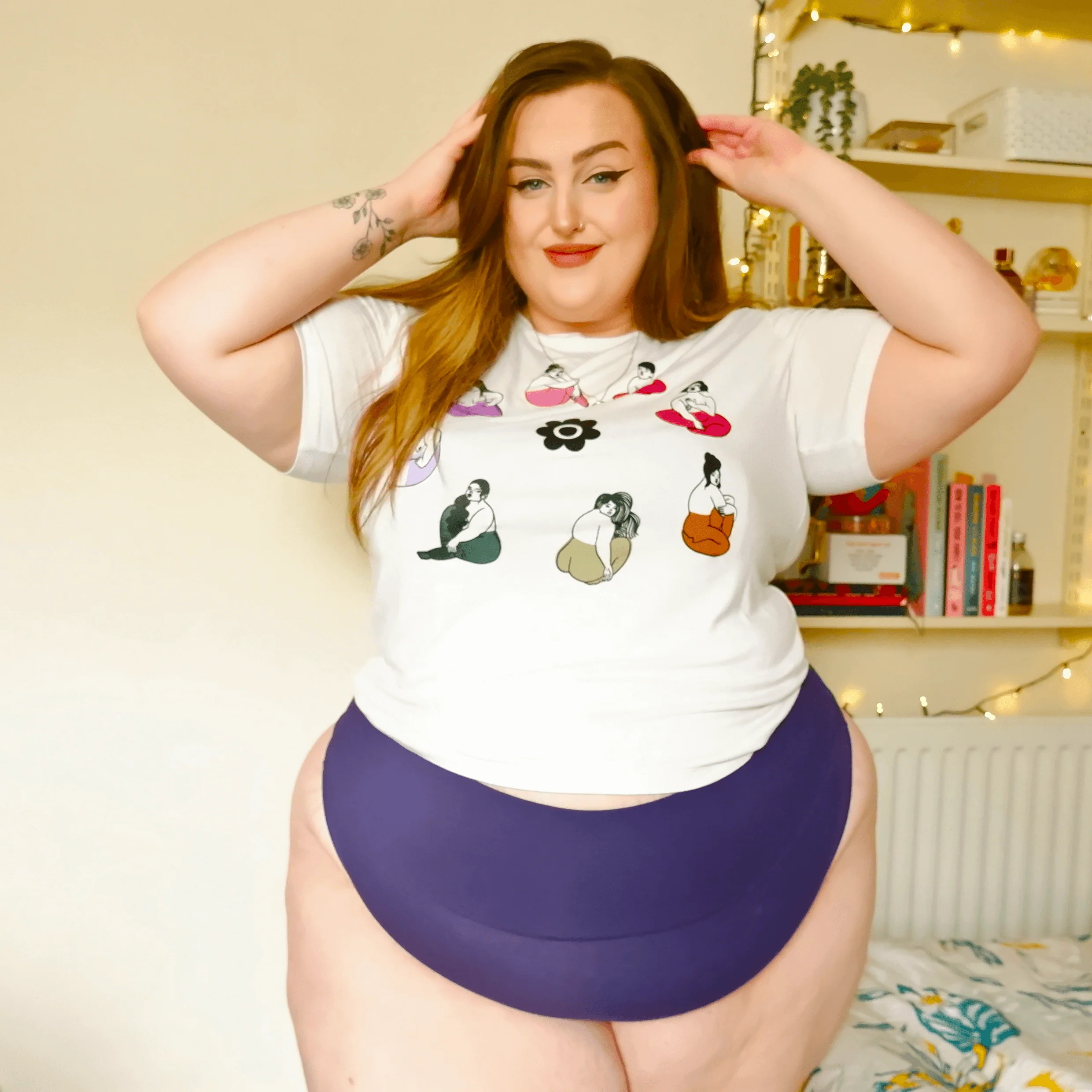 Organic Cotton Cheeky High Leg Knickers - Suffragette Purple - Zenithce