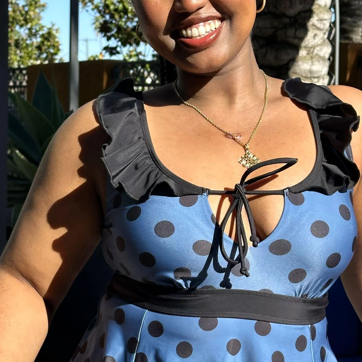 Beam Me Up Tankini Top - Polka - Zenithce