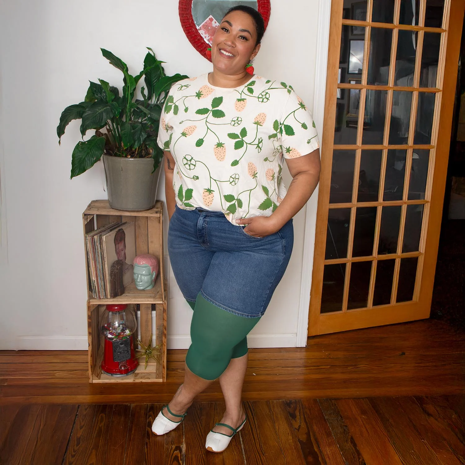 Stay Cool Capri Tights - Foliage - Zenithce