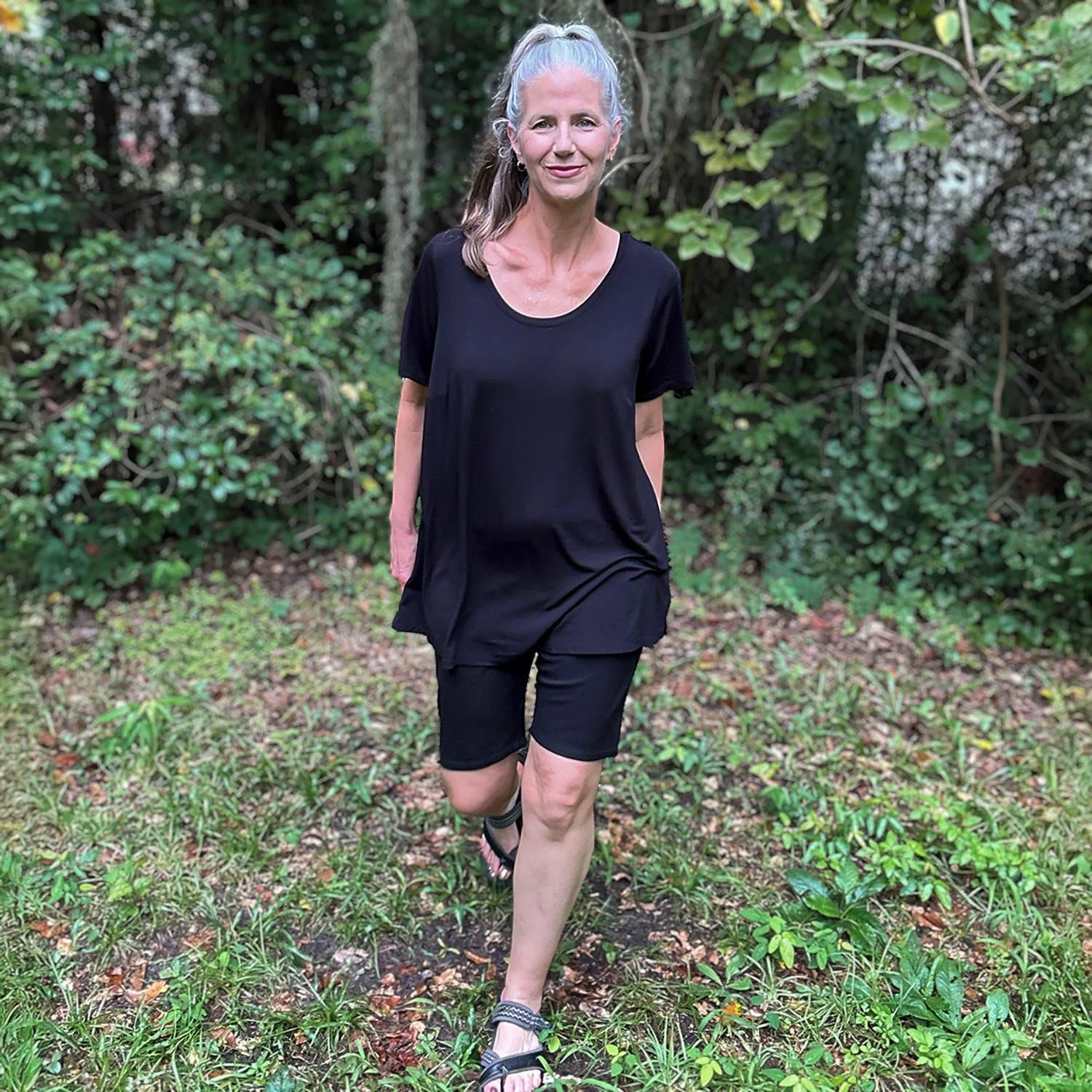 Bamboo Lounge Tee - Black - Zenithce