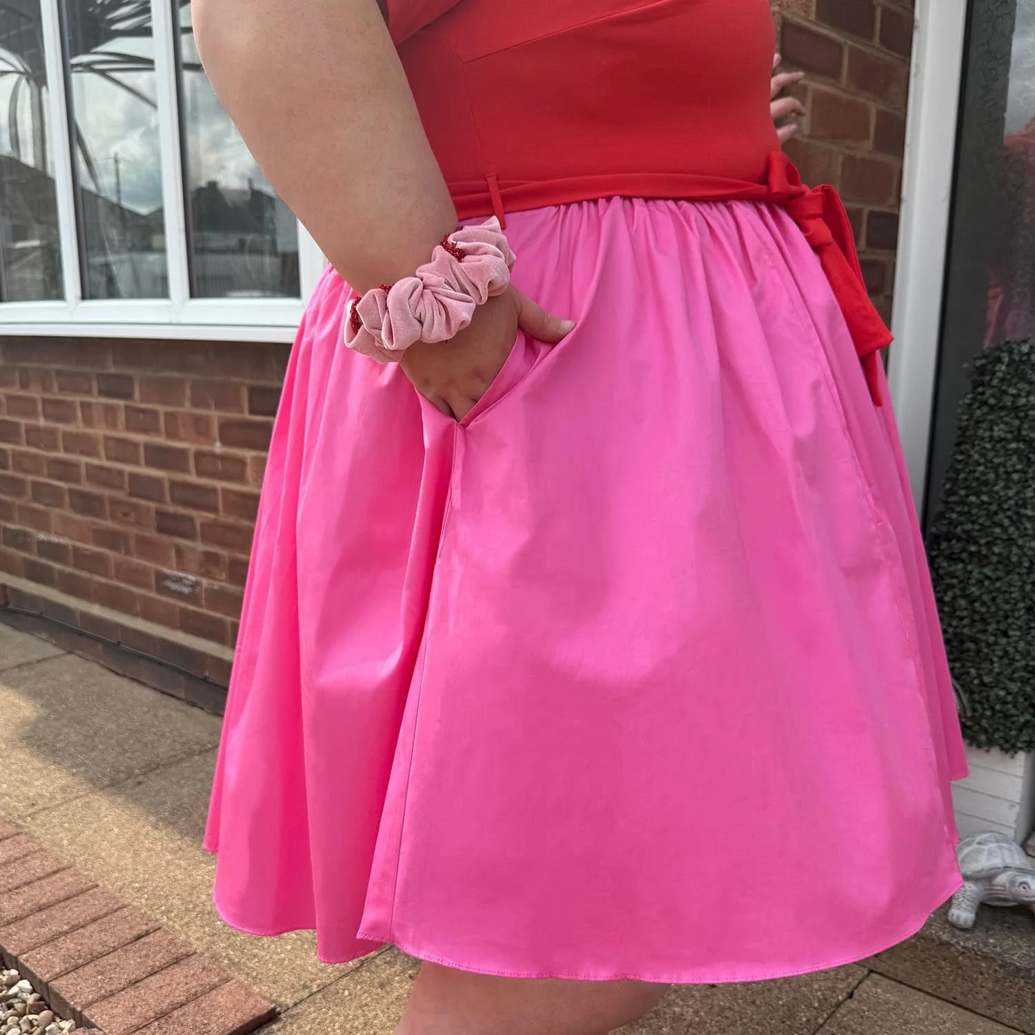 Poplin Tee Dress - Sangria/Pink Lady - Zenithce