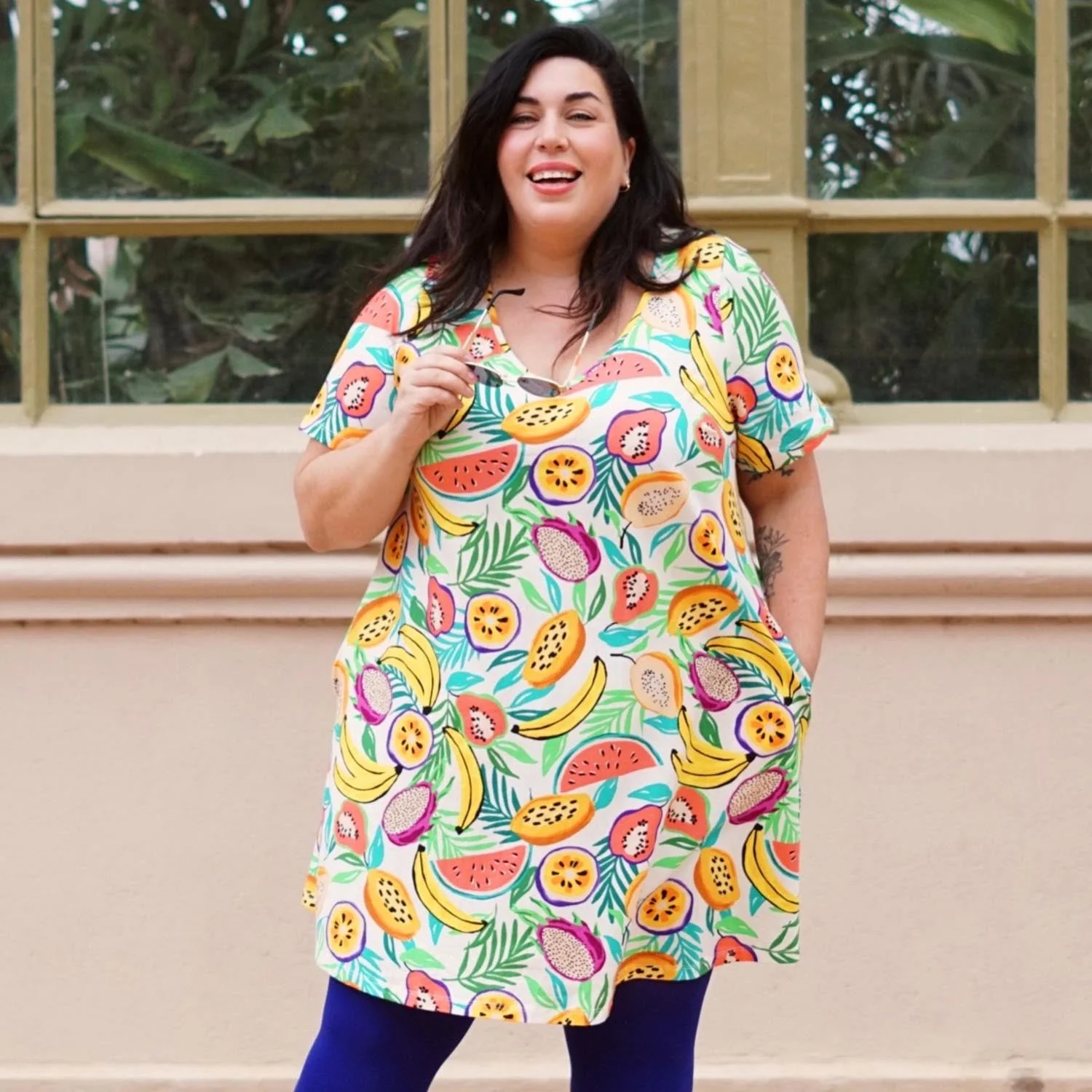 Organic Club Tropicana Day/Nightdress With Sleeves - Zenithce