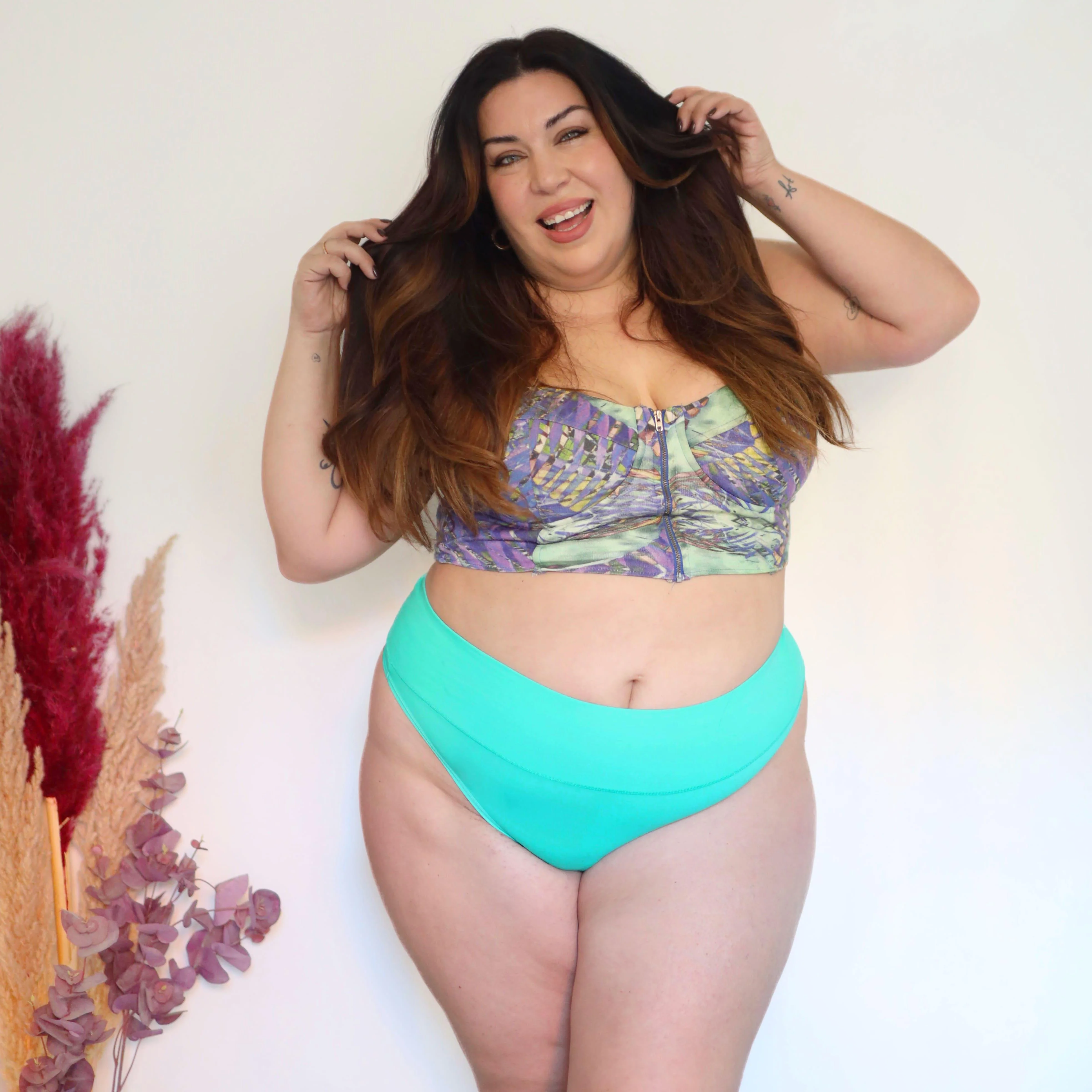 Organic Cotton Thong - Mint - Zenithce