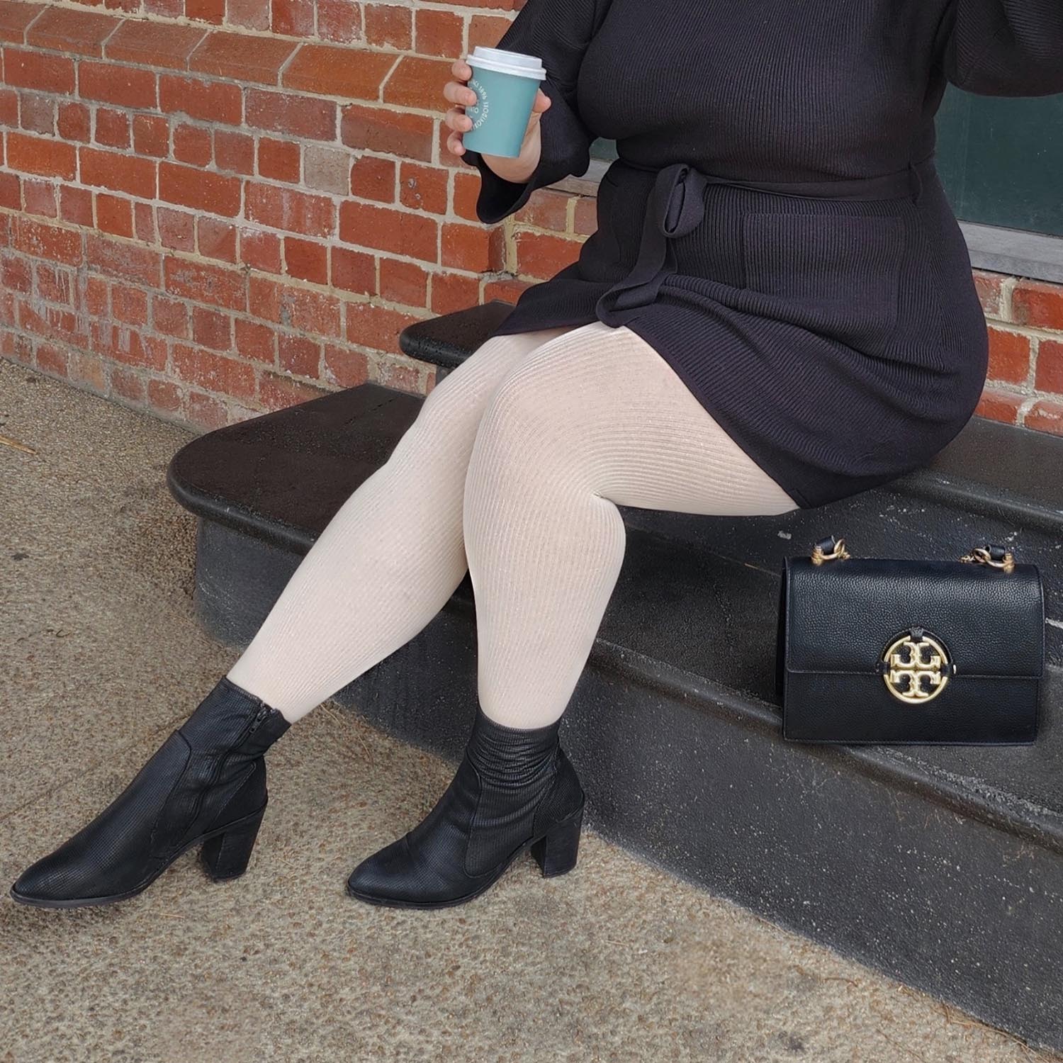 Ionic Ribbed Tights - Oatmeal - Zenithce