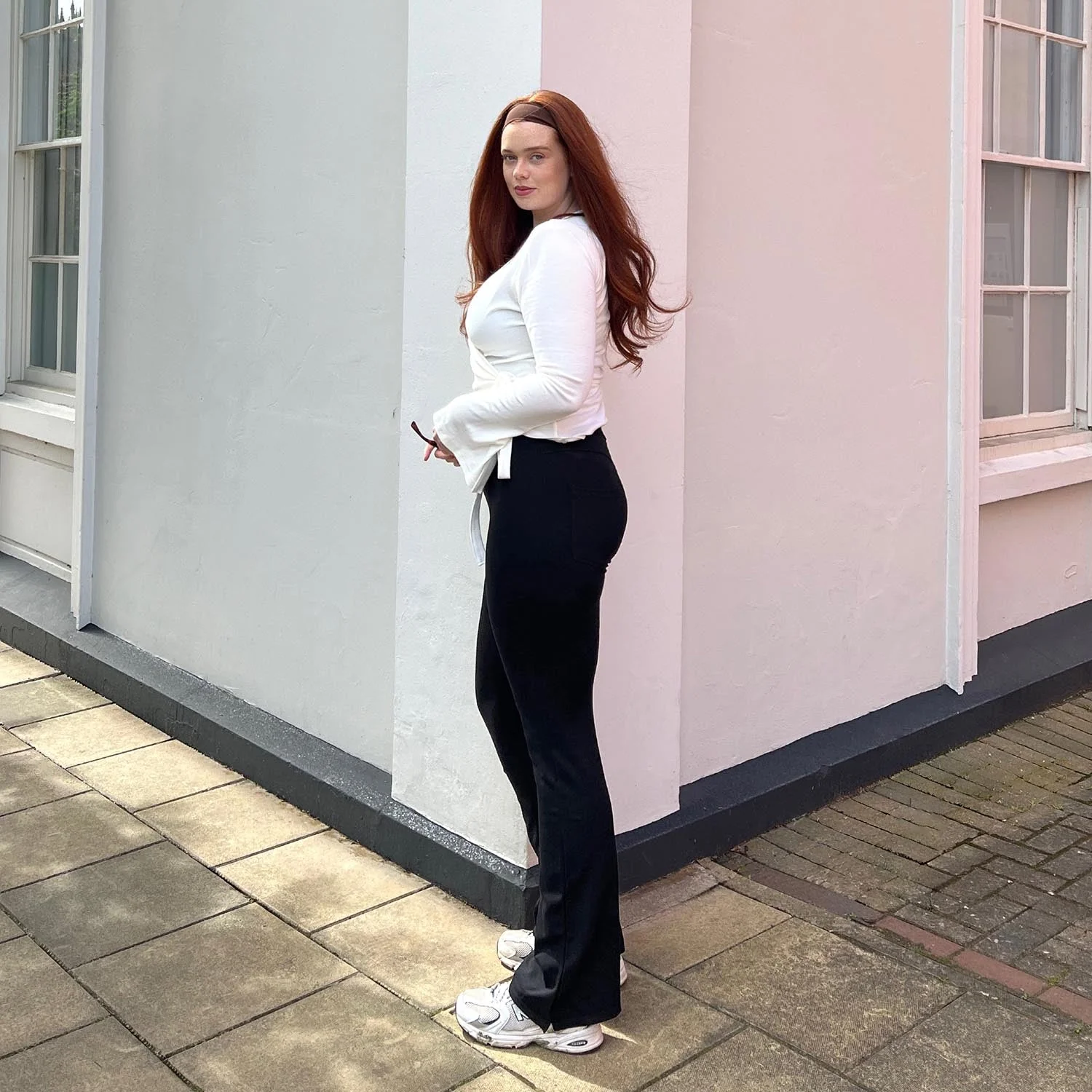 Squat-Proof Kick Flare Leggings - Black - Zenithce