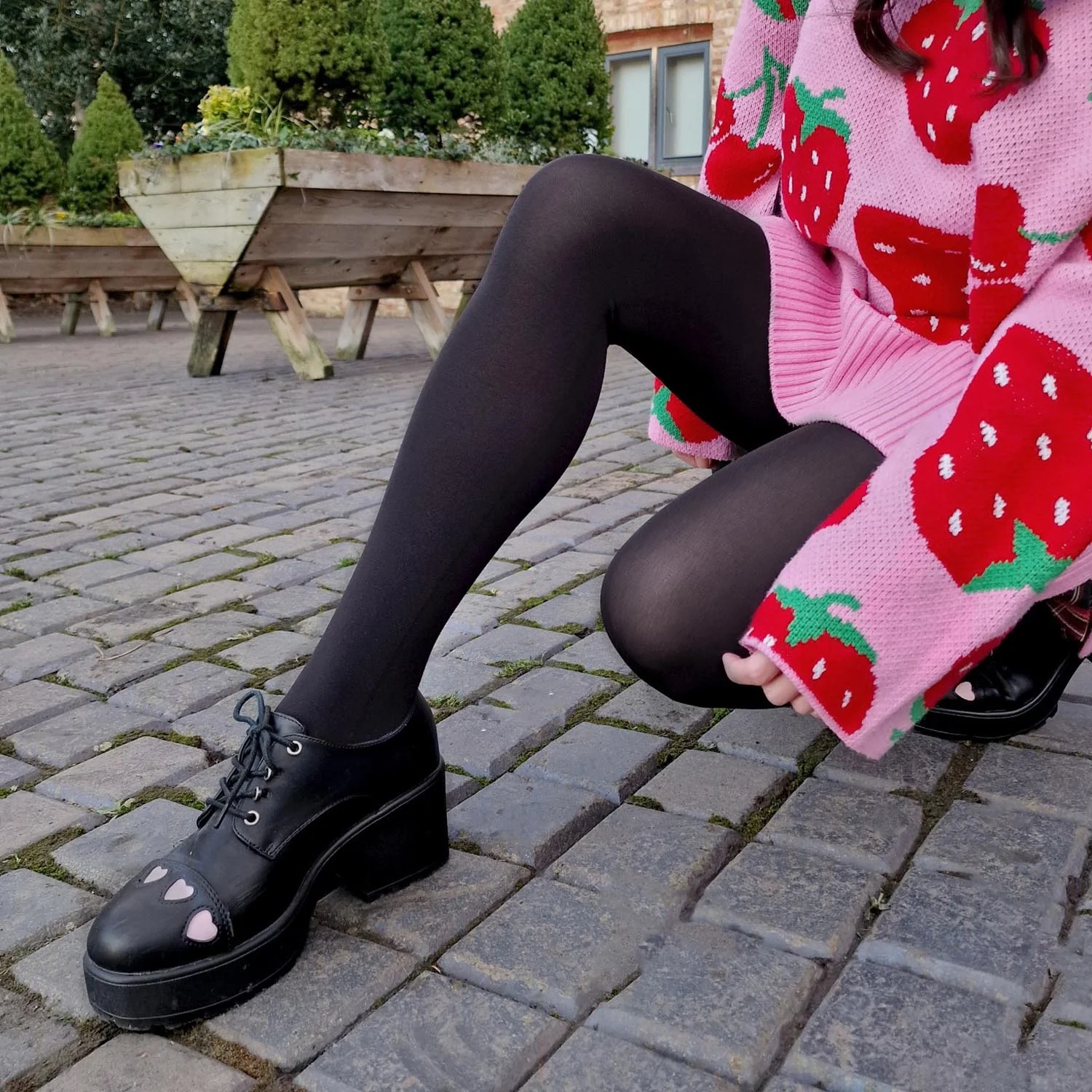 80 Denier Castor Oil Tights - Black - Zenithce