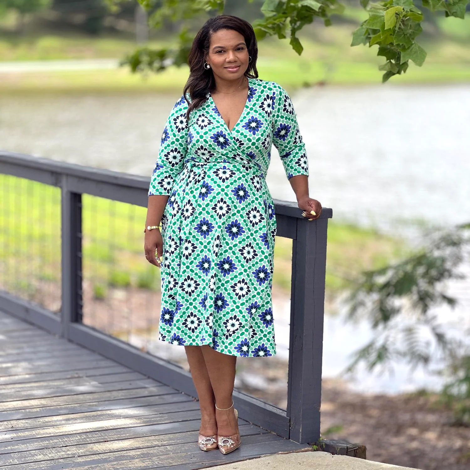 Wrap Dress - Blue Pearl - Zenithce