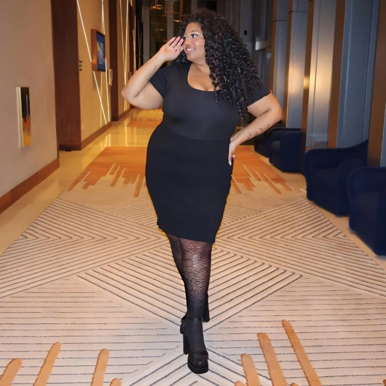 Mini Pencil Skirt - Archean - Zenithce