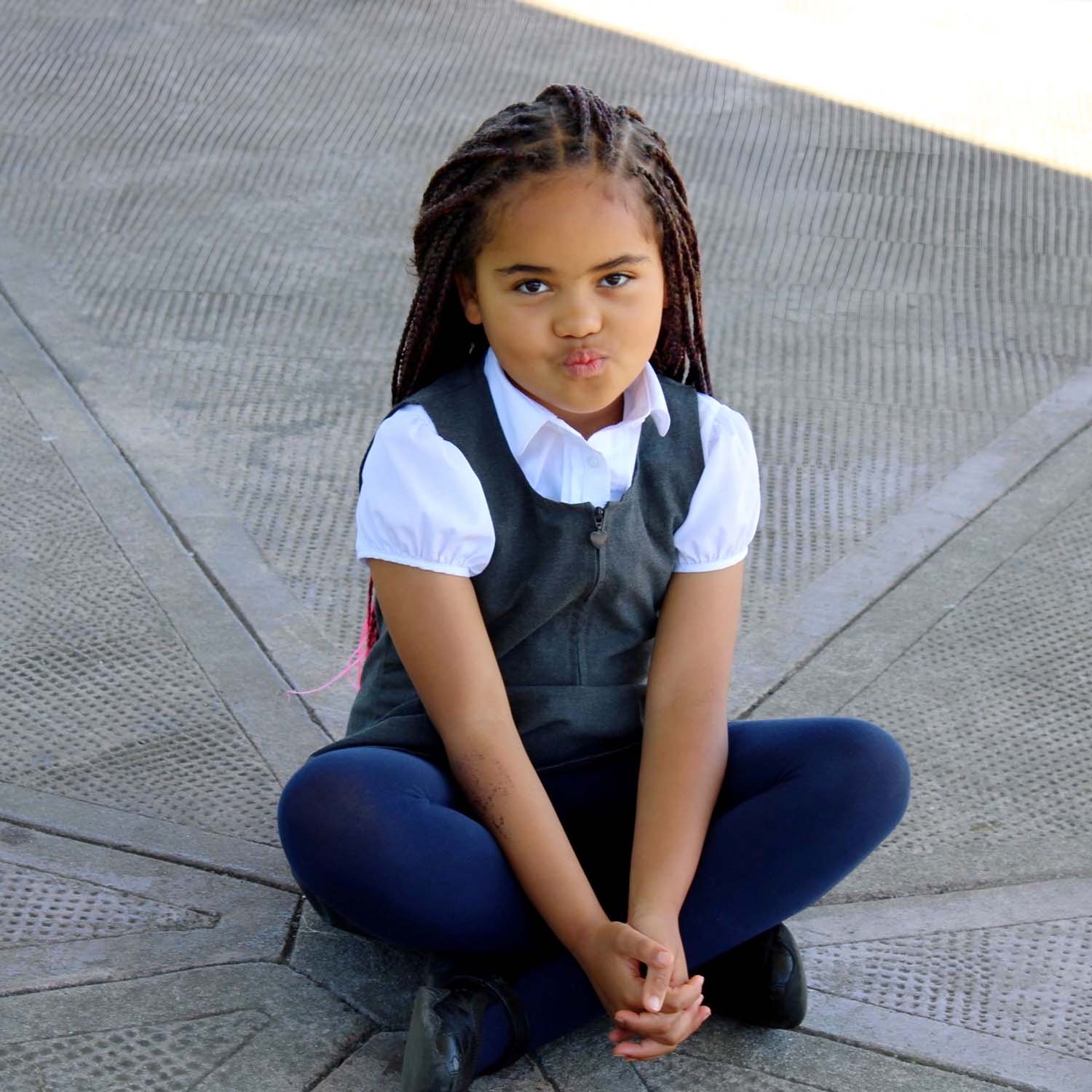 Kids Cotton Tights - Navy - Zenithce