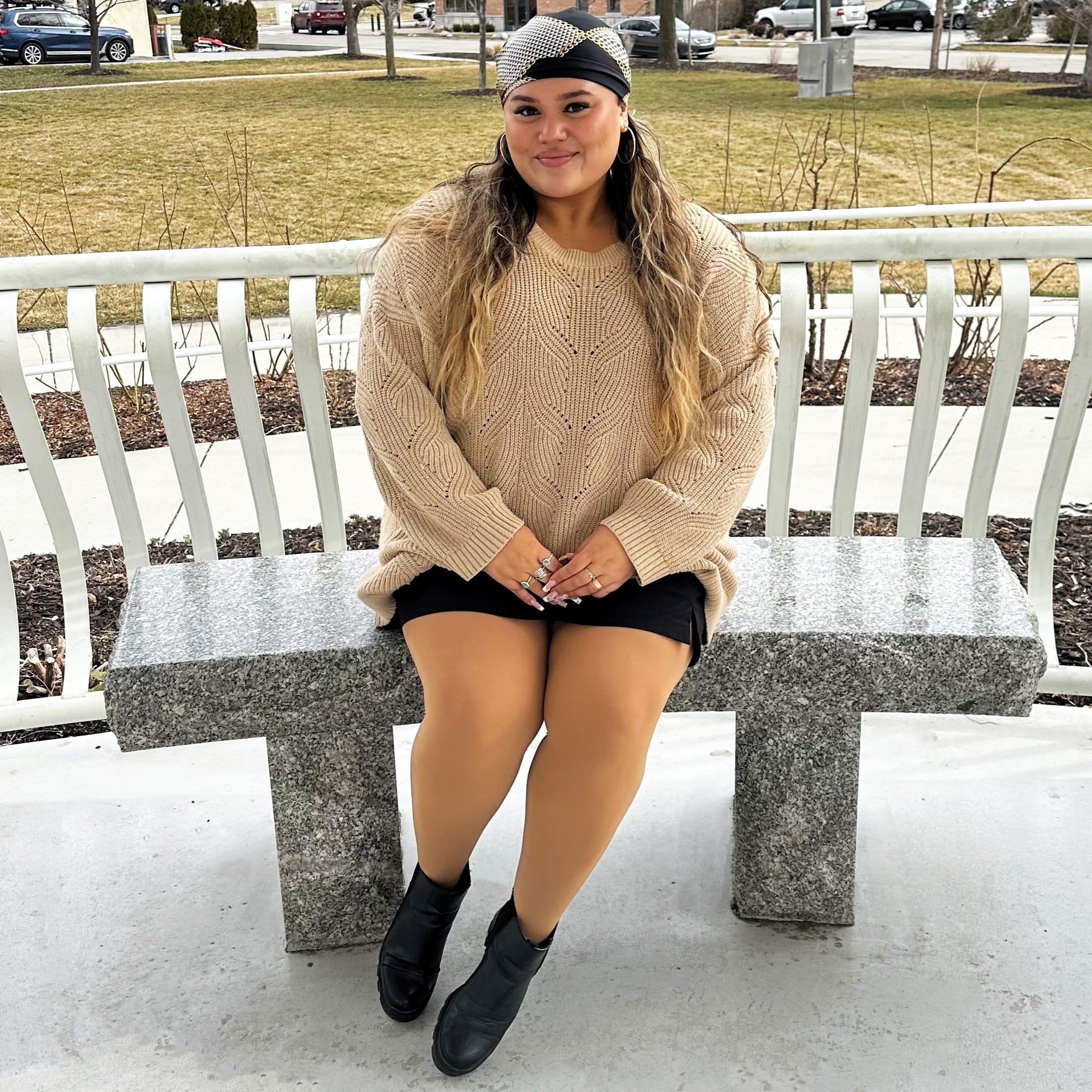 Huggy Light Compression Tights - Caramel Latte - Zenithce