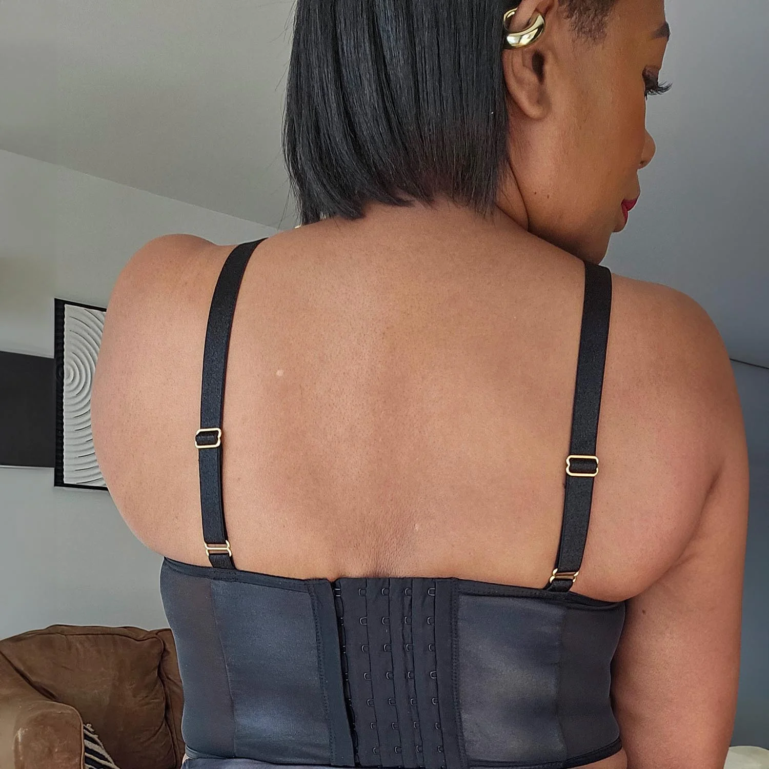 Siren Faux Leather Bustier - Zenithce