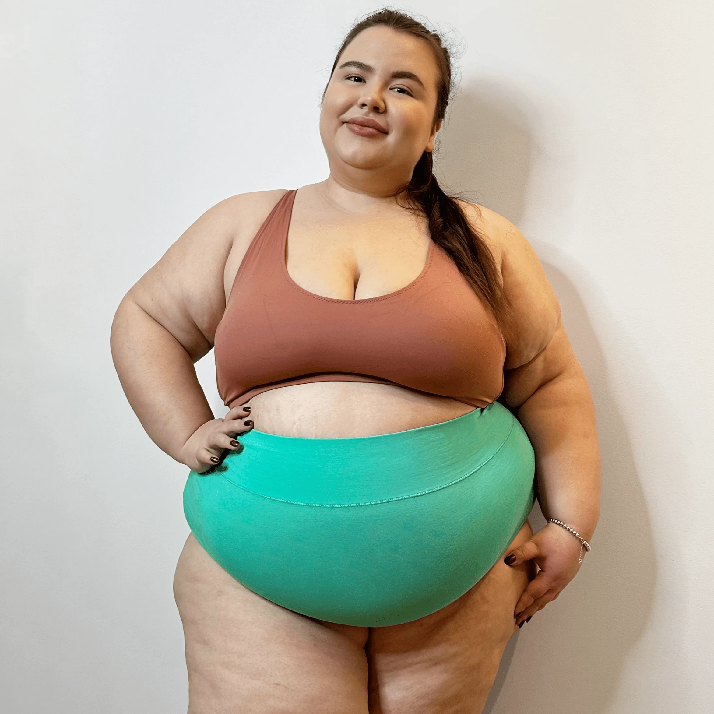 Organic Cotton Super High Waist Knickers - Mint - Zenithce