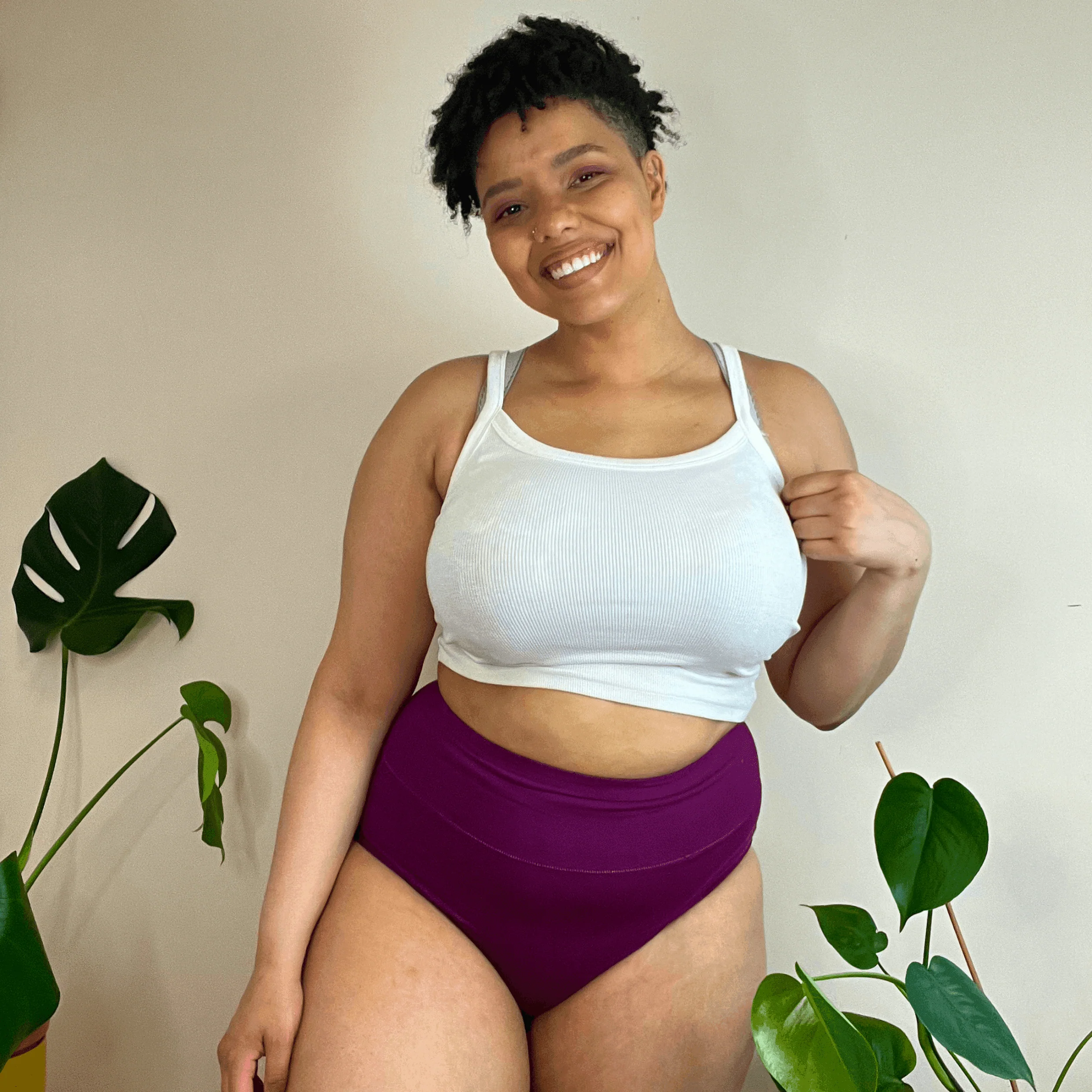 Organic Cotton Full Brief Knickers - Figgy Pudding - Zenithce