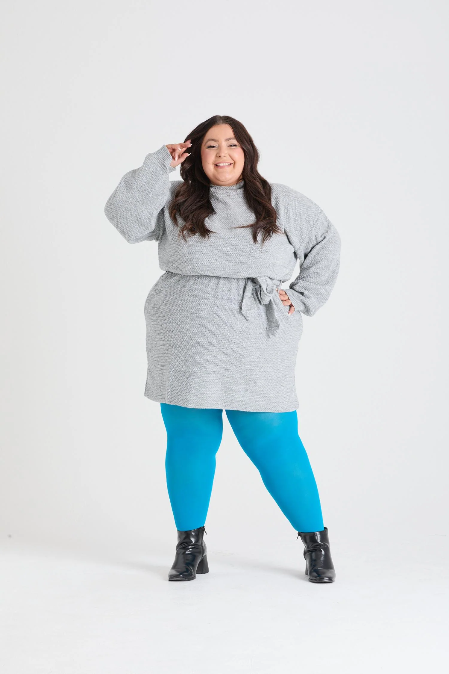 50 Denier Tights - Petrol Blue - Zenithce