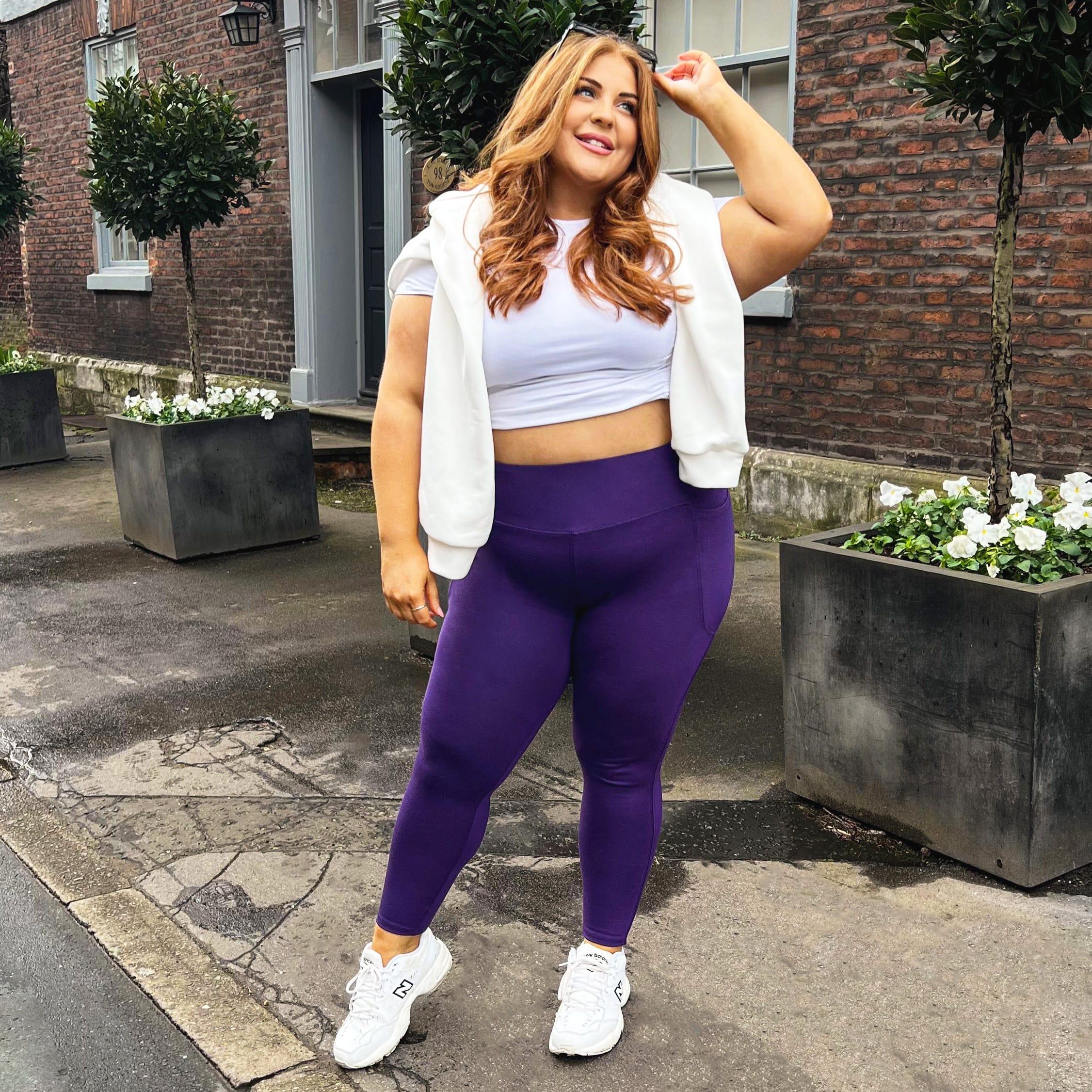 Squat Proof Leggings (Short) - Suffragette Purple - Zenithce