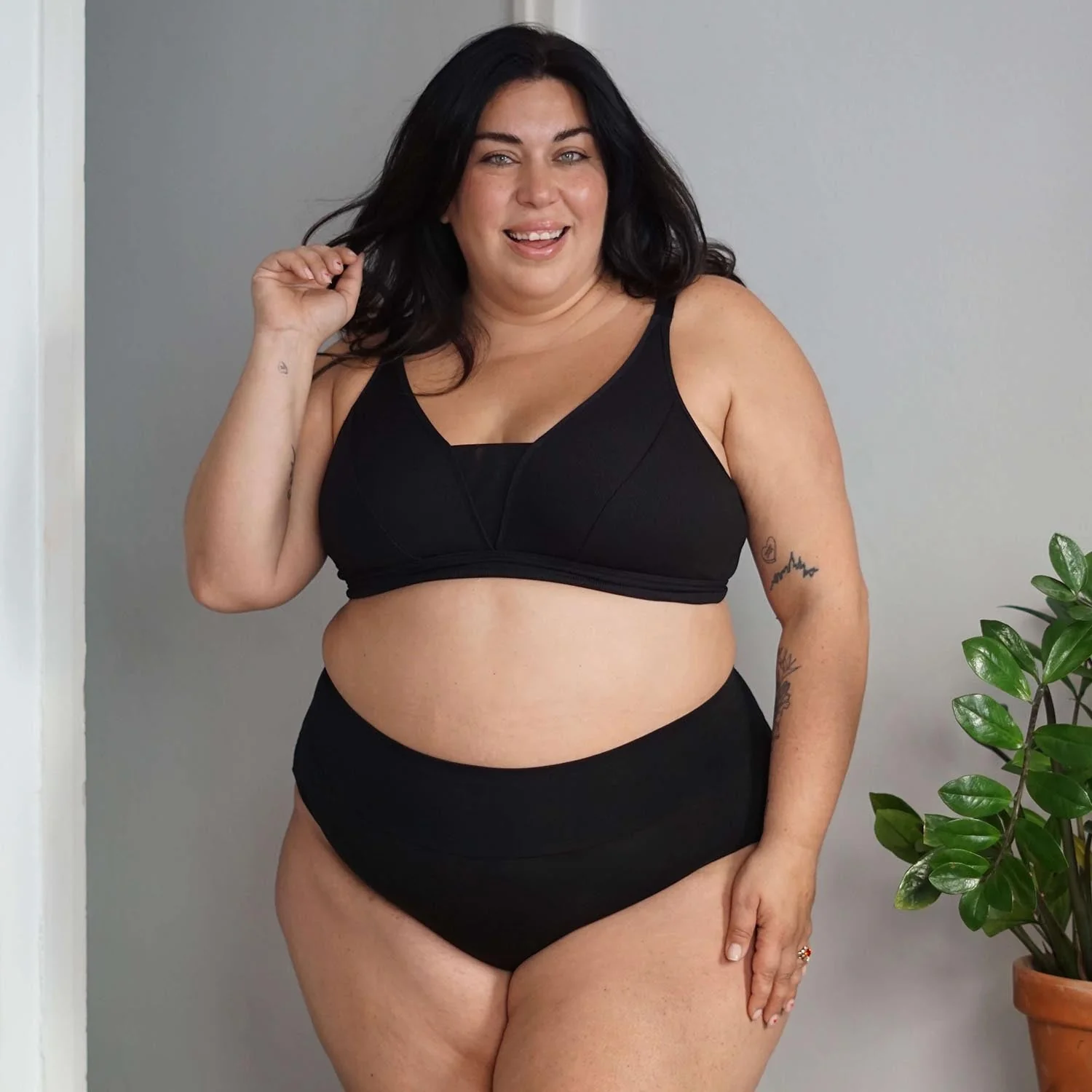 Organic Cotton Lacey Full Brief Knickers - Zenithce